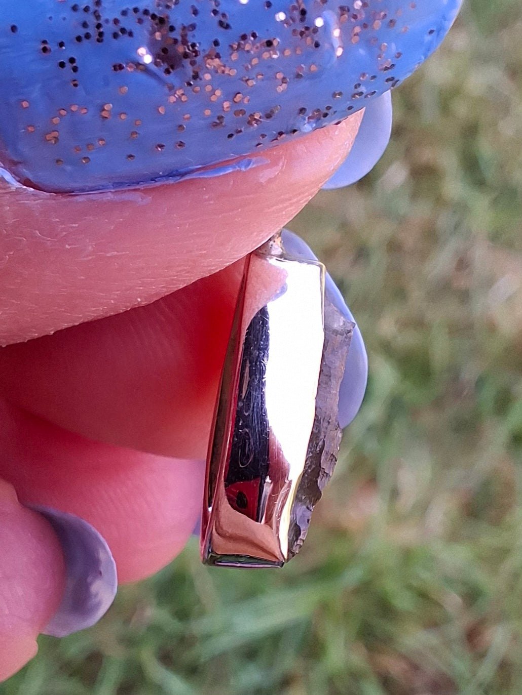 Moldavite Pendant, 925 Silver, Tektite (Ref: P48)