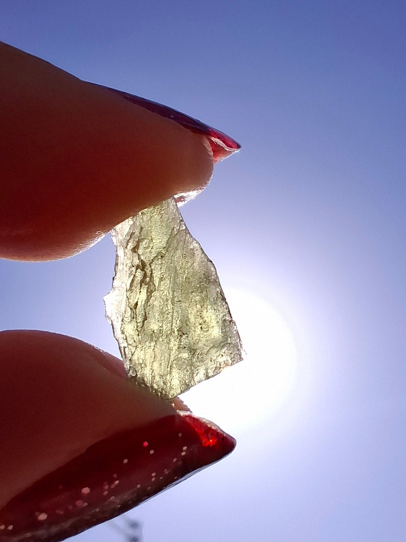 Moldavite Piece, 0.68g, Tektite (Ref: 1471)