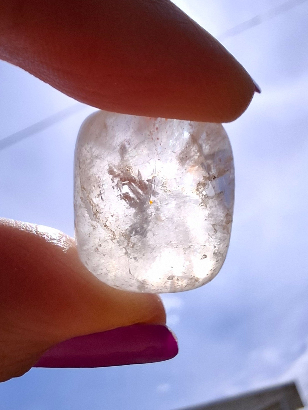 Clear Quartz, Tumble Stone, Crystal 🌈 (Ref: T26)