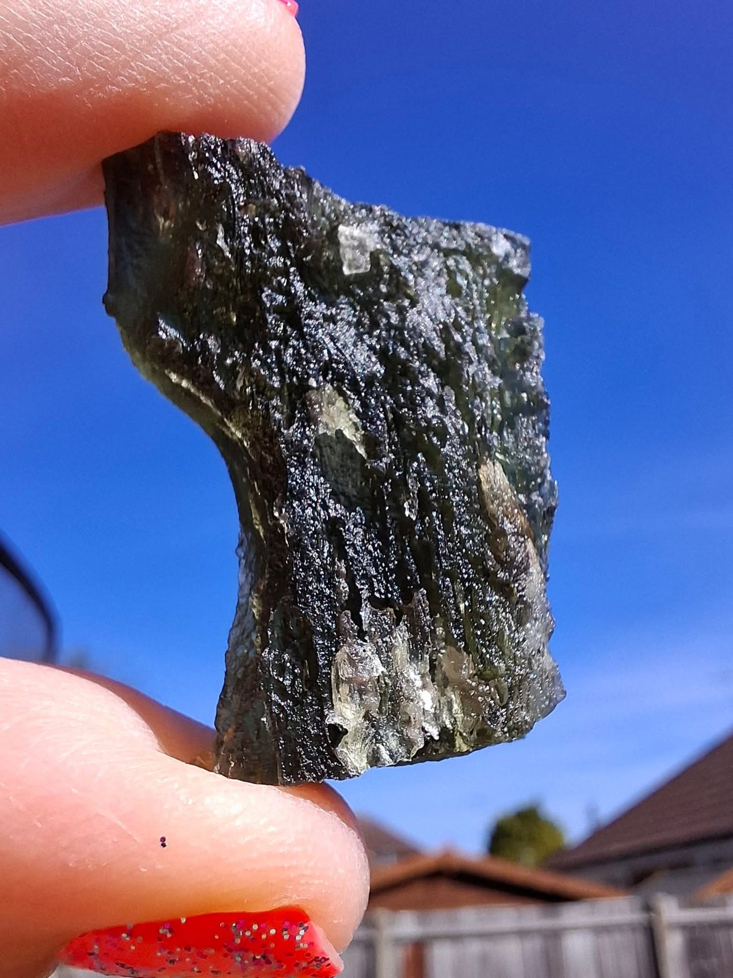 Moldavite Piece, JAKULE, 12.00g, Tektite (Ref: 1175)