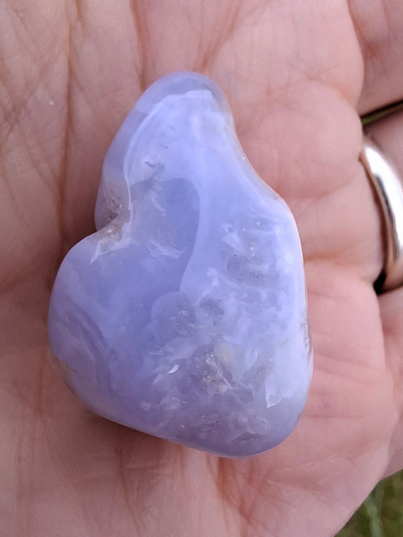 Blue Lace Agate, Tumble Stone, Crystal (Ref: T143)