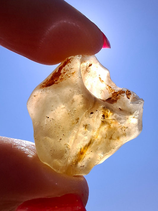 Libyan Desert Glass (darker) Piece, 10.32g, Tektite (Ref: L1376)