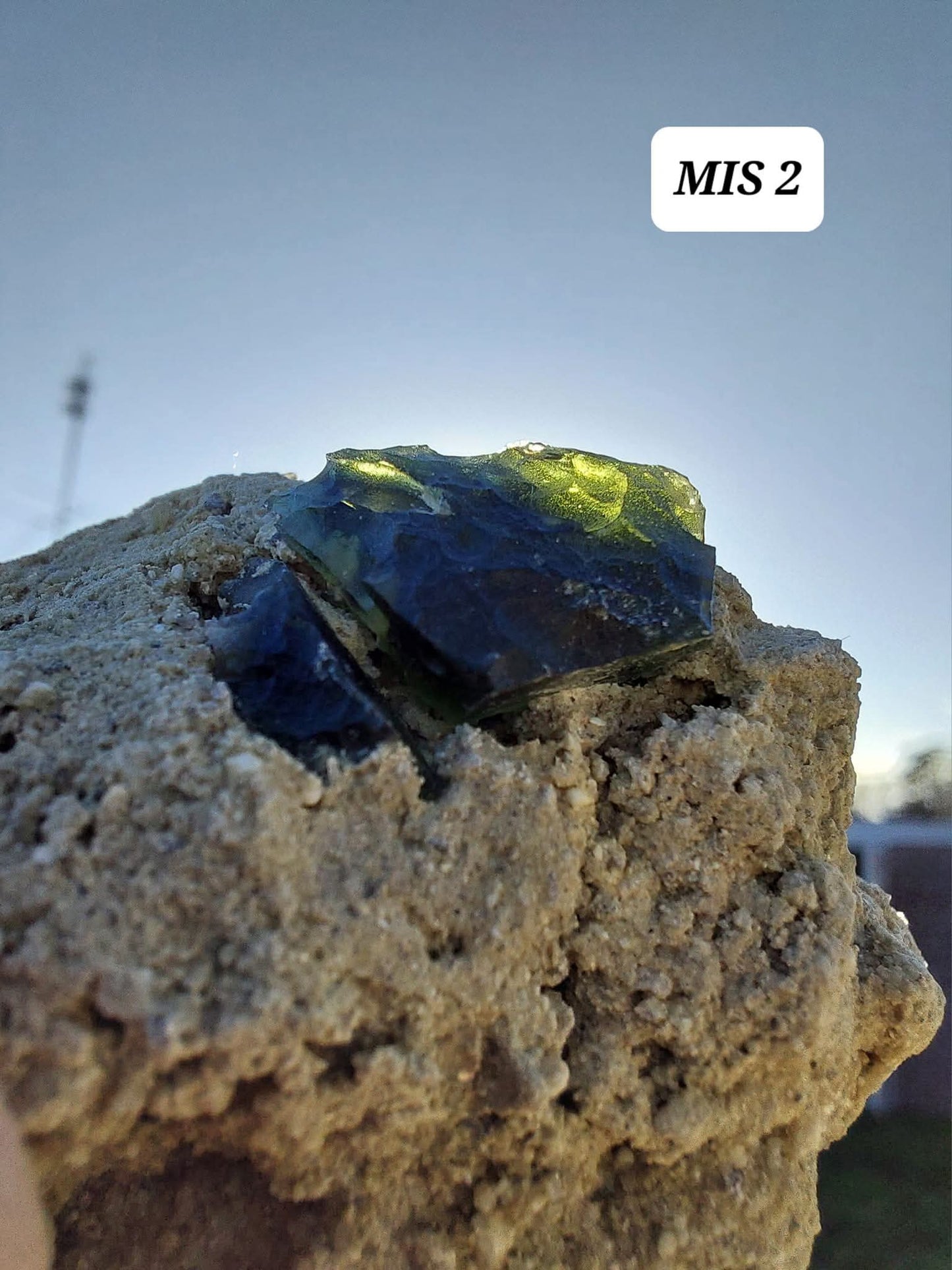 Moldavite In-Situ (in matrix), Besednice, Est 3.5-4g, Tektite (Ref: MIS2)
