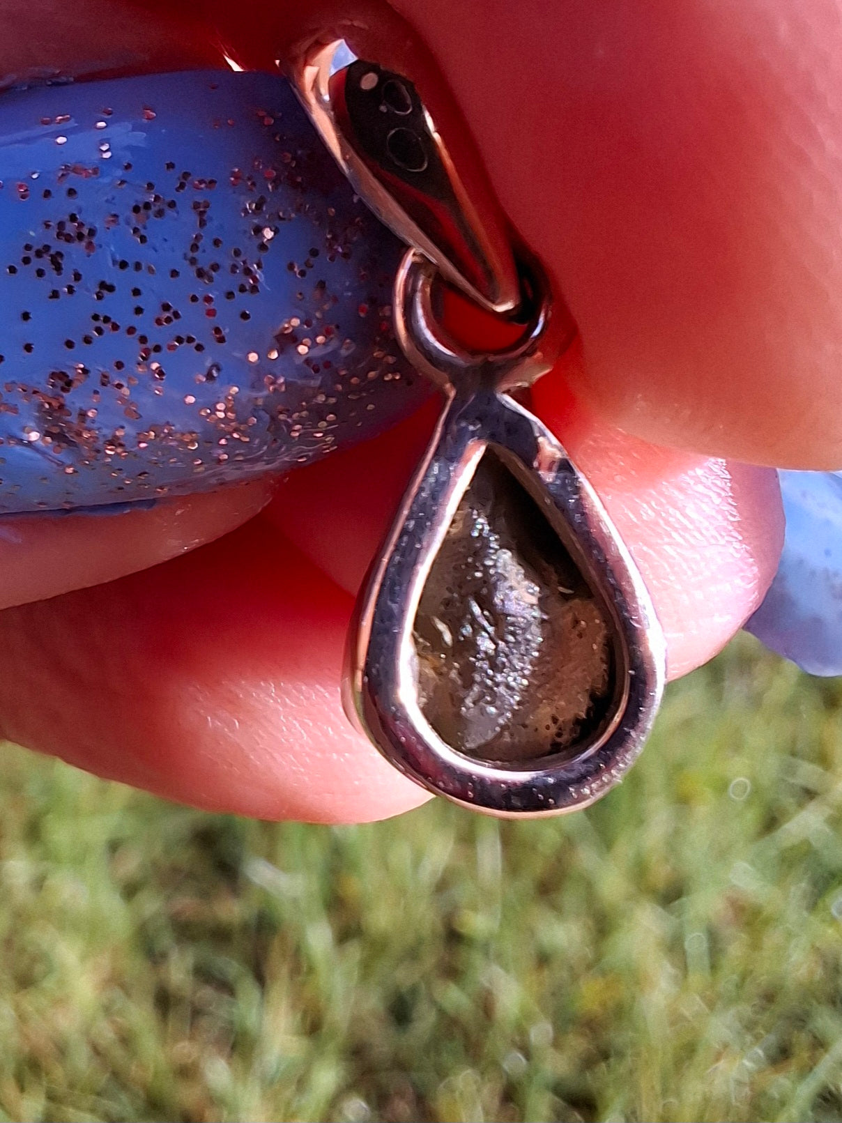 Moldavite Pendant, 925 Silver, Tektite (Ref: P59)