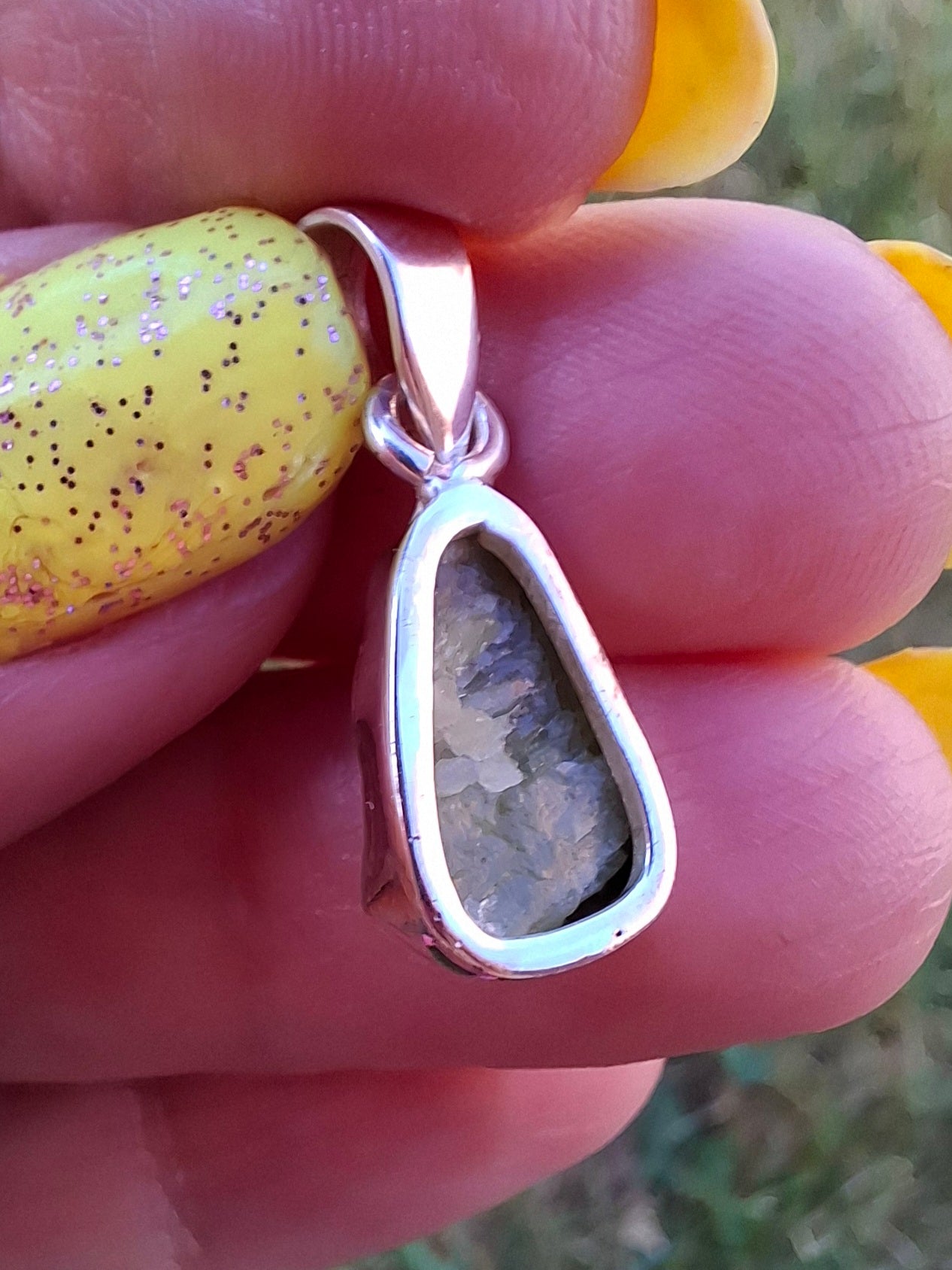 Green Tourmaline Pendant, 925 Silver, Crystal (Ref: GT5)