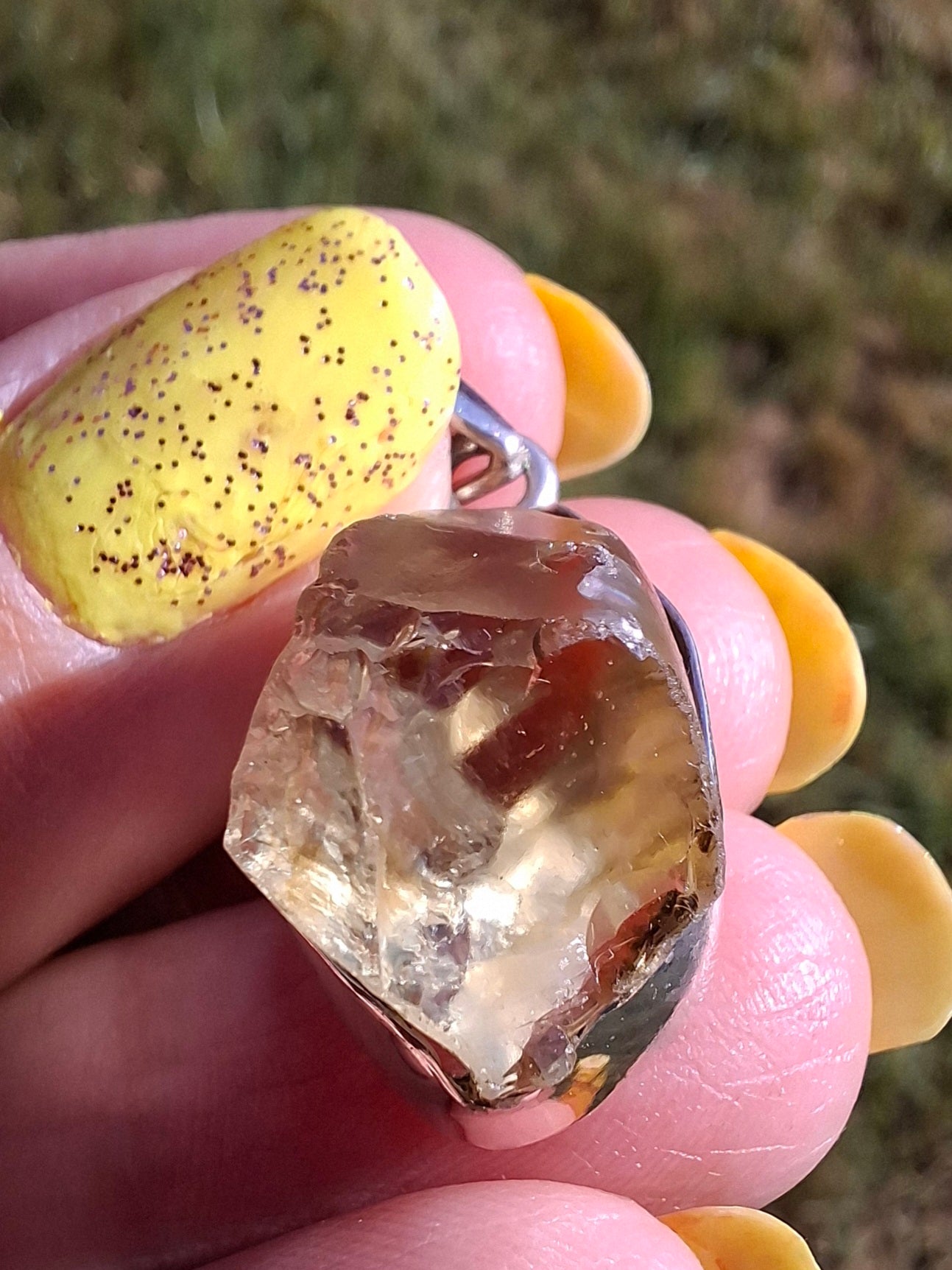 Libyan Desert Glass Pendant, 925 Silver, Tektite (Ref: LP112)