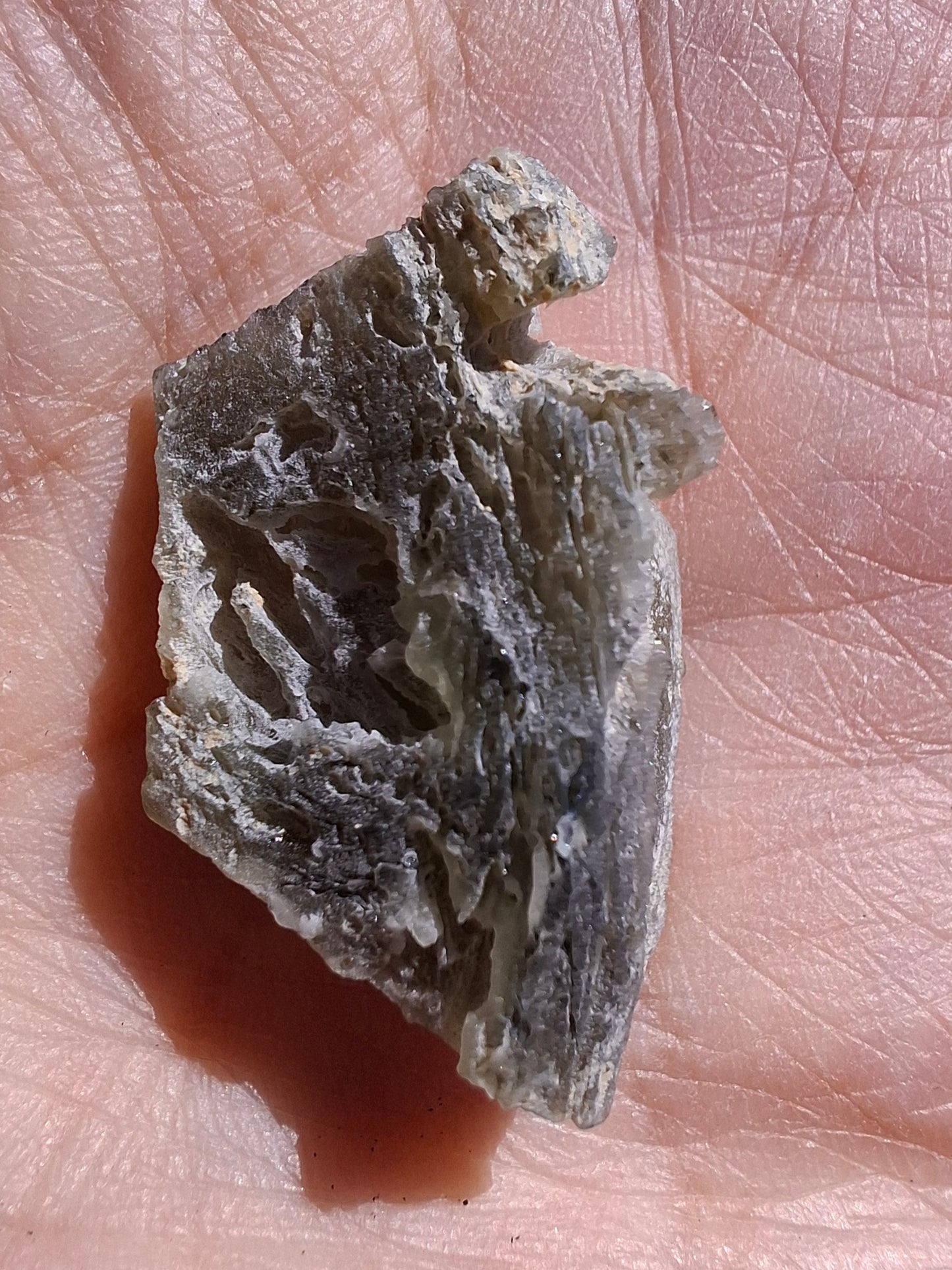 Moldavite Piece, SNOWFLAKE, FROSTED, BARTOCHOV, 3.47g, Tektite (Ref: 1368)