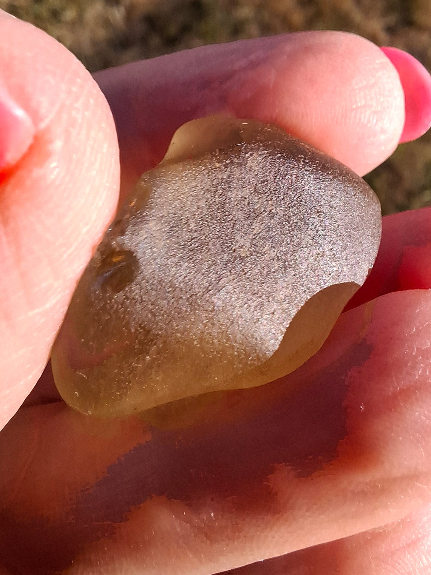Libyan Desert Glass (darker) Piece, 9.54g, Tektite (Ref: L1371)