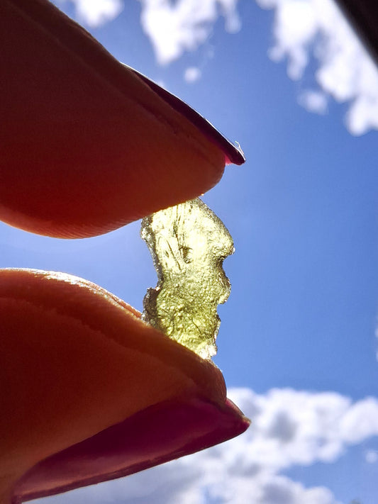 Moldavite small Piece, 0.39g, Tektite (Ref: 1431)