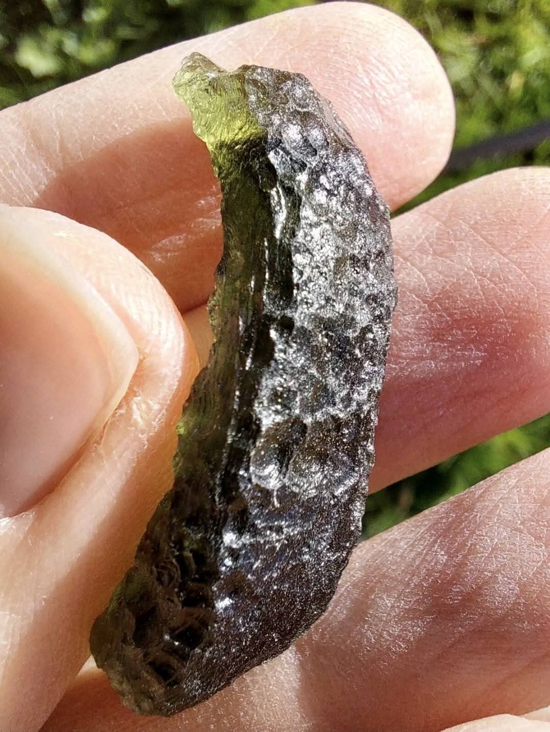 Moldavite Piece, NESMEN, 5.24g, Tektite (Ref: 1049)