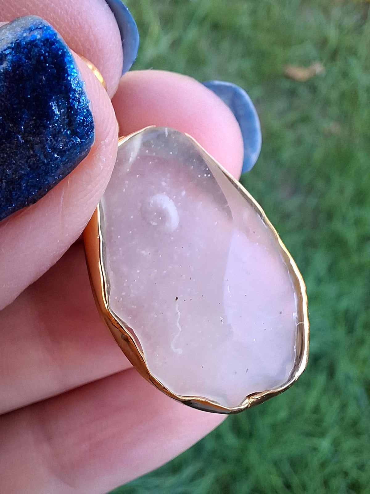 Libyan Desert Glass Pendant, 14K GOLD Plated, Tektite (Ref: LP114)