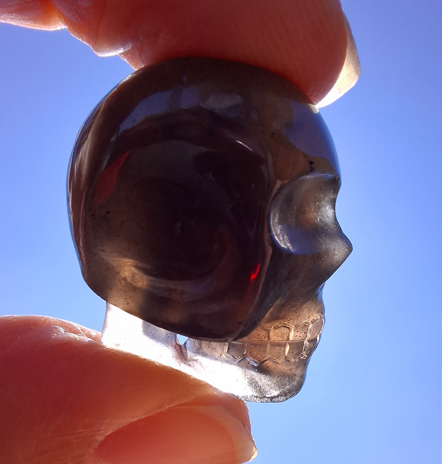 Agni Manitite SKULL Carving, 13.06g, Crystal (Ref: Ag S3)
