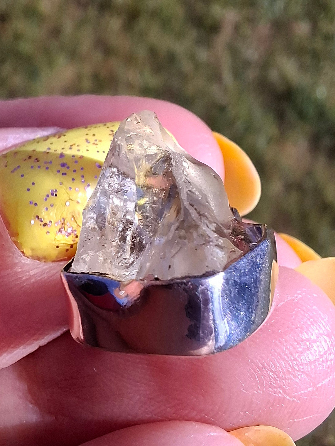 Libyan Desert Glass Pendant, 925 Silver, Tektite (LP103)