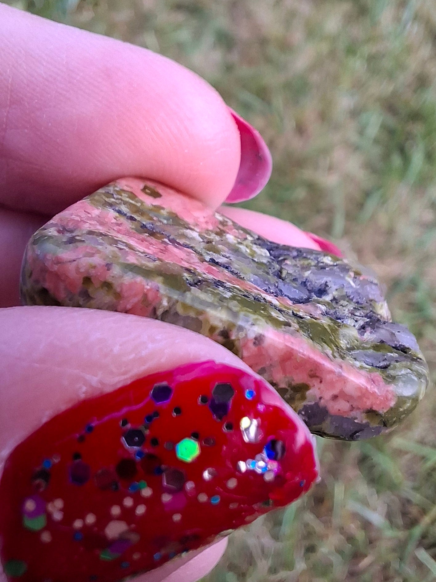 Unakite, Tumble Stone, Crystal (Ref: T182)