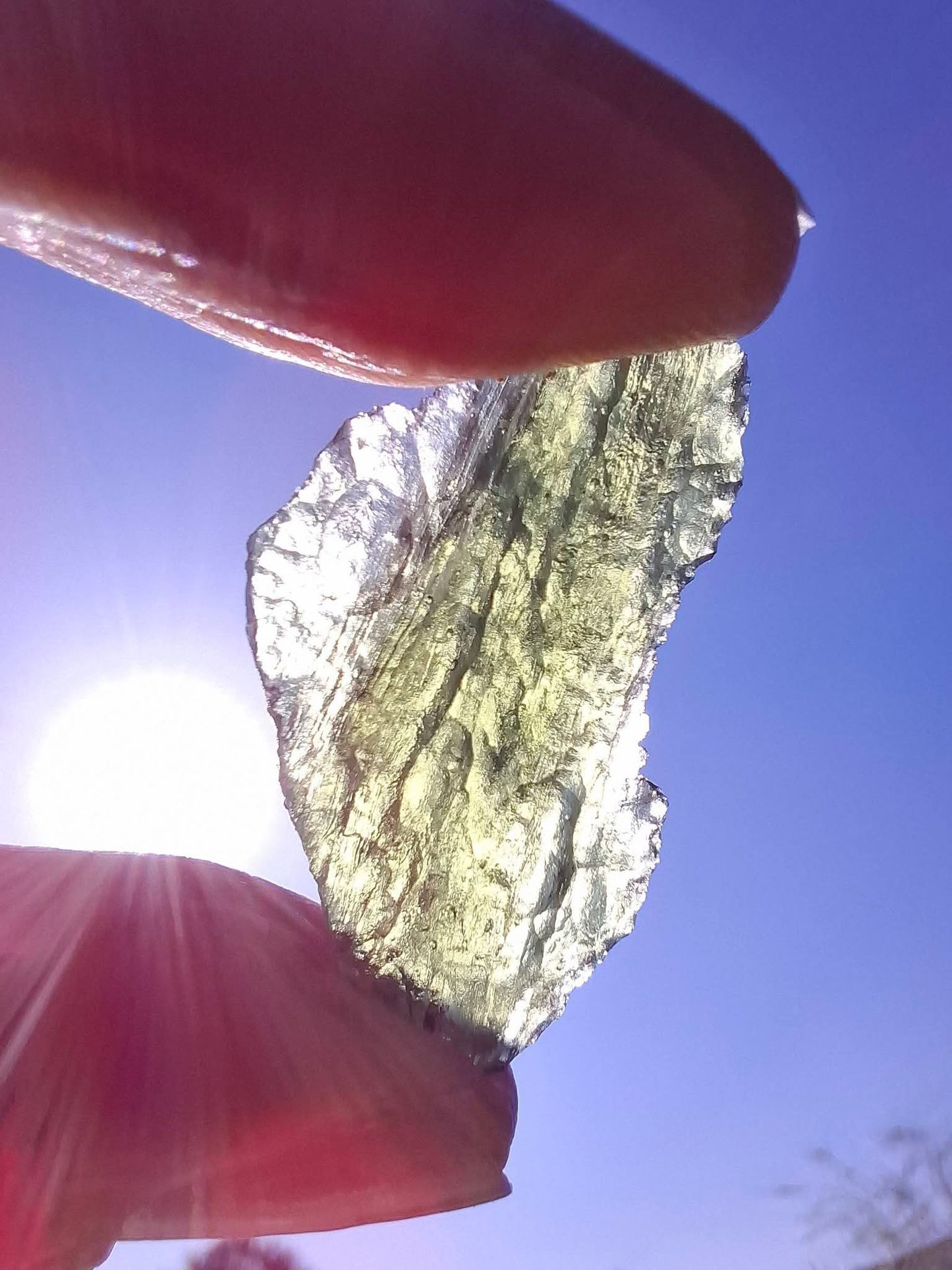 Moldavite Piece, MAROUSKOVO POLE, 2.91g, Tektite (Ref: 1359)