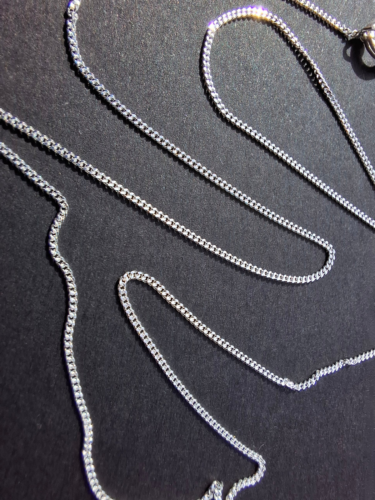 Curb Diamond cut, 0.9mm, 16 inch, 925 Silver CHAIN (Ref: Chain-1)
