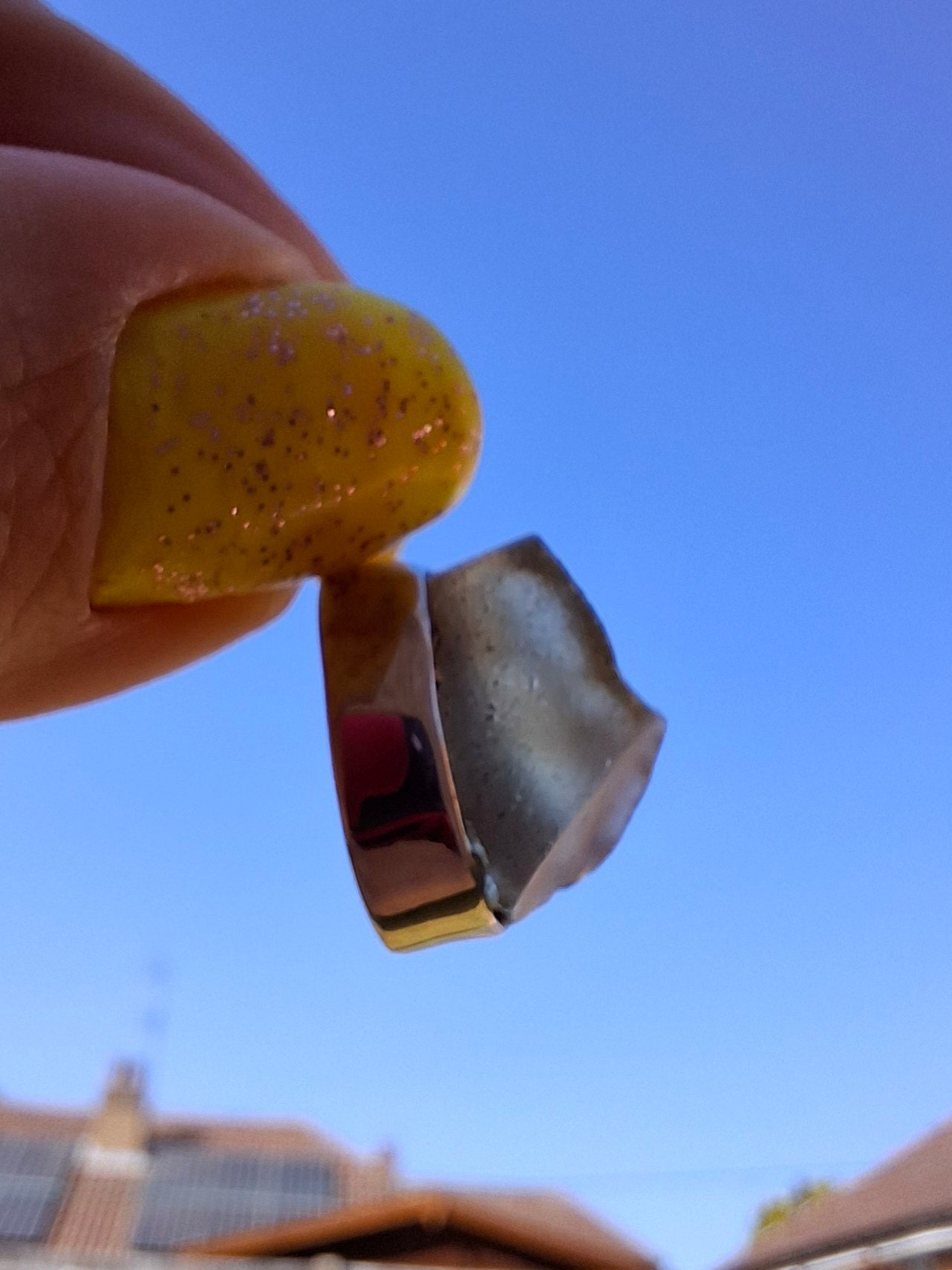 Libyan Desert Glass Pendant, 925 Silver, Tektite (Ref: LP76)
