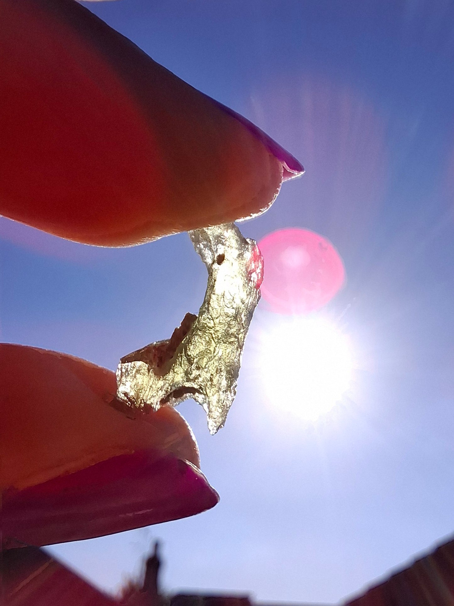 Moldavite Piece, 0.48g, Tektite (Ref: 1463)