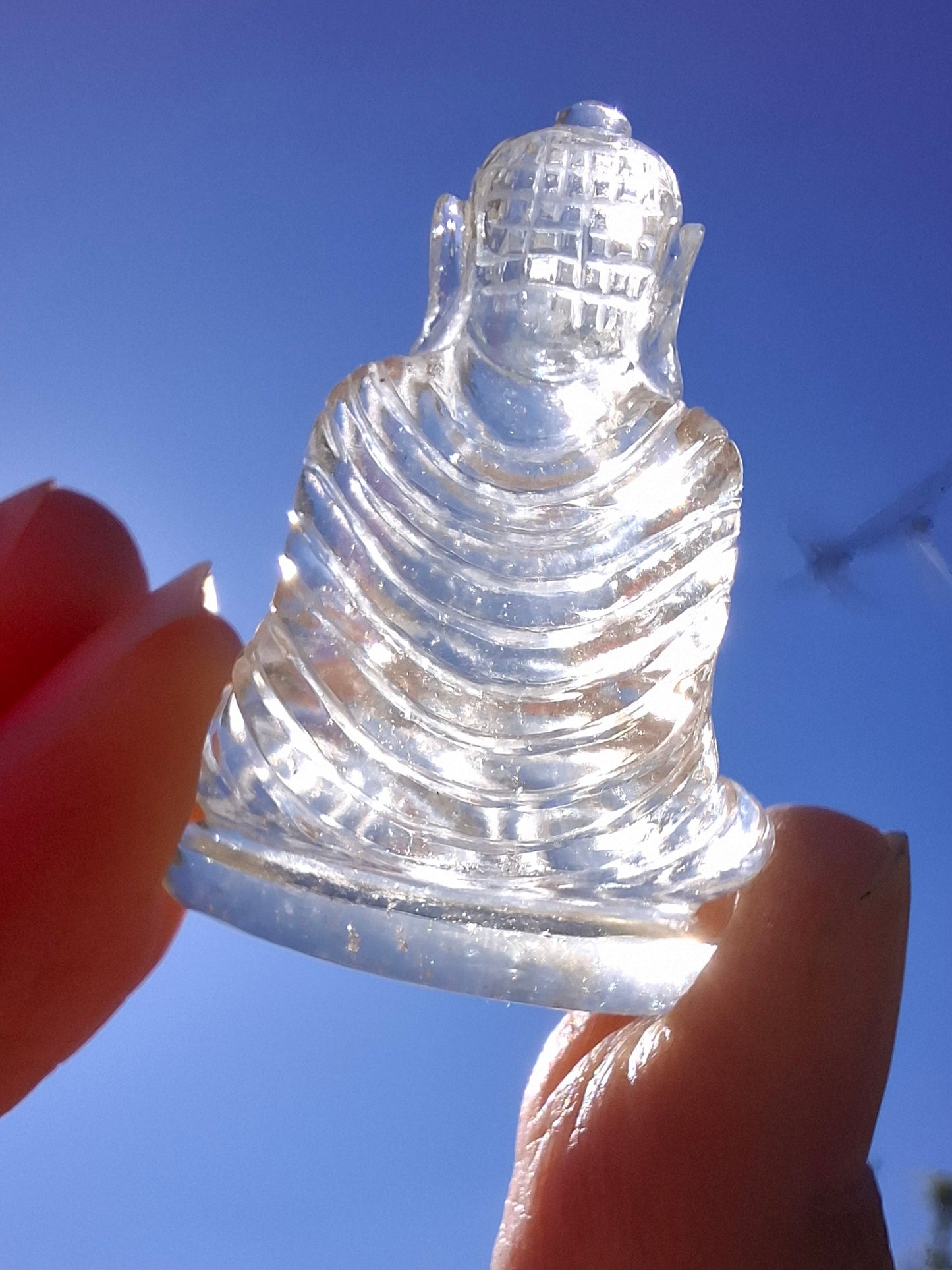 Libyan Desert Glass BUDDHA Carving, 7.56g, Tektite (Ref: LDG B0)