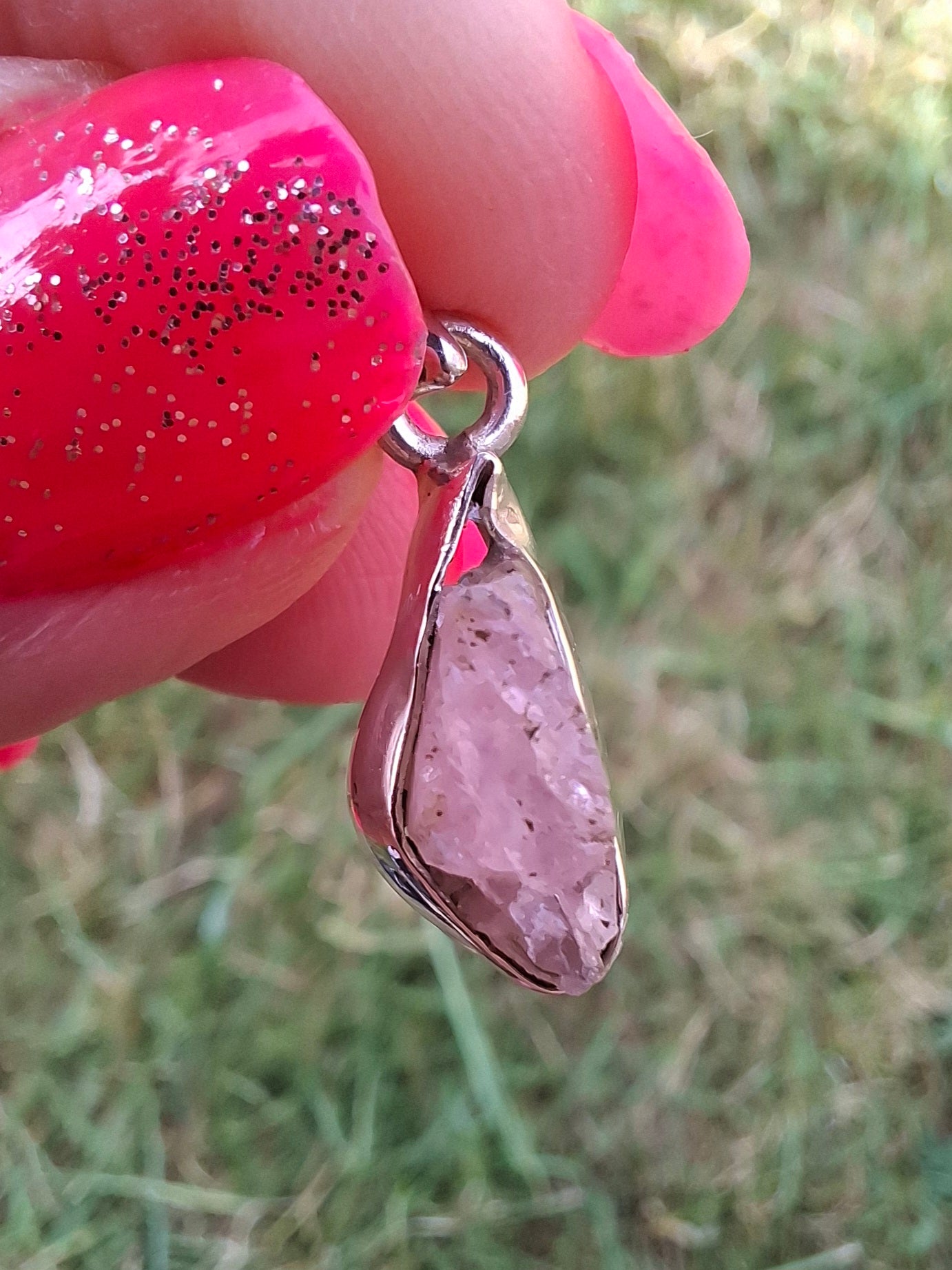 Pink Tourmaline Pendant, 925 Silver, Crystal (Ref: PT80)