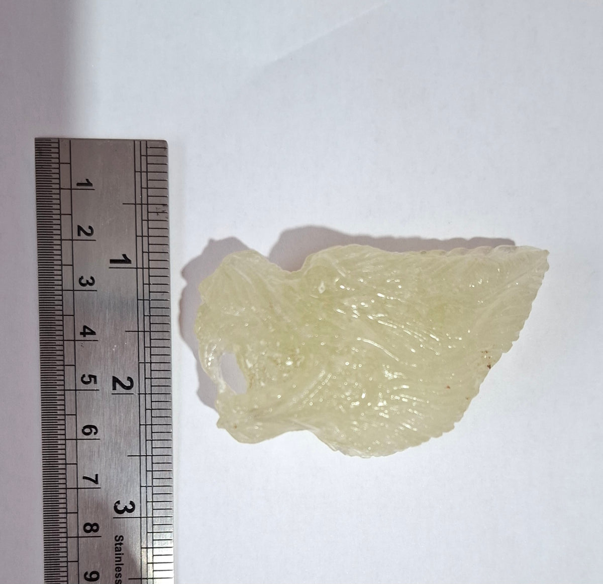 Libyan Desert Glass DRAGON HEAD Carving, 75.84g, Tektite (Ref: Dragon1)