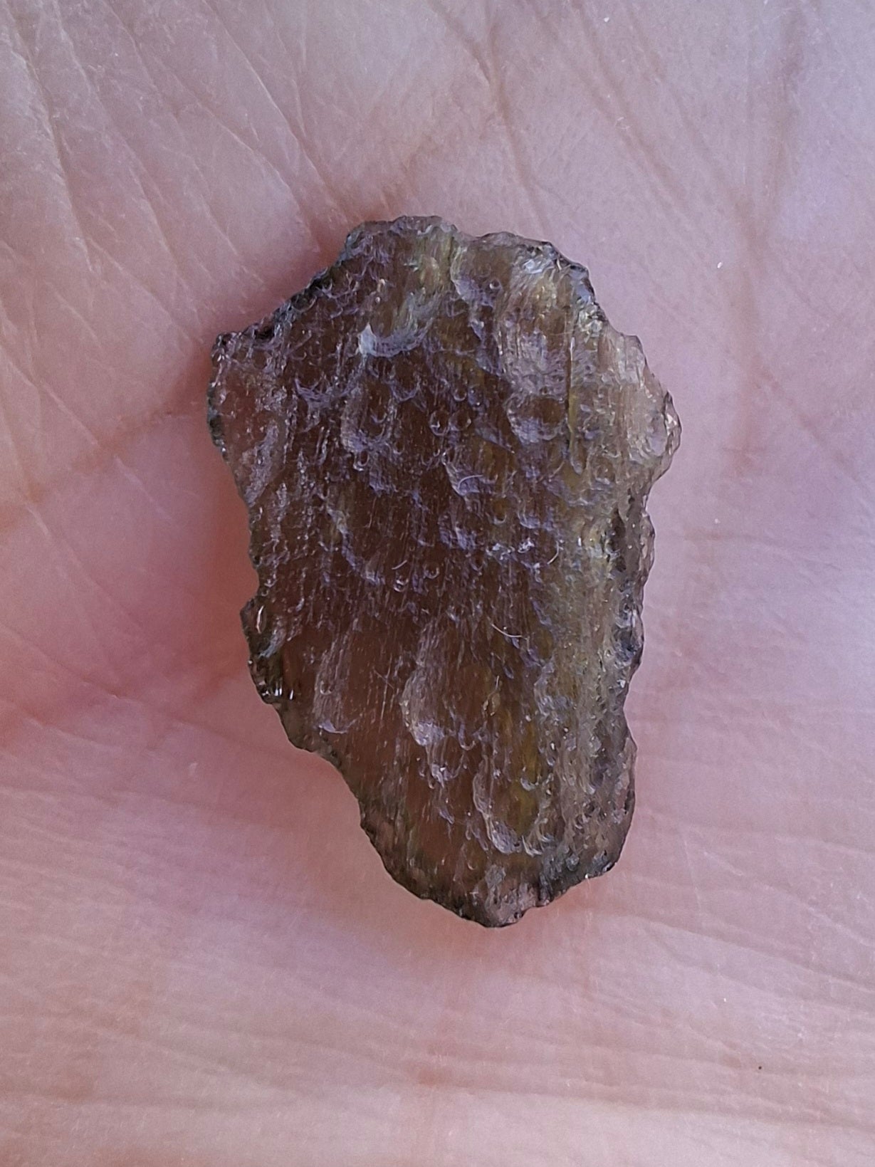 Moldavite Piece, 0.74g, Tektite (Ref: 1378)