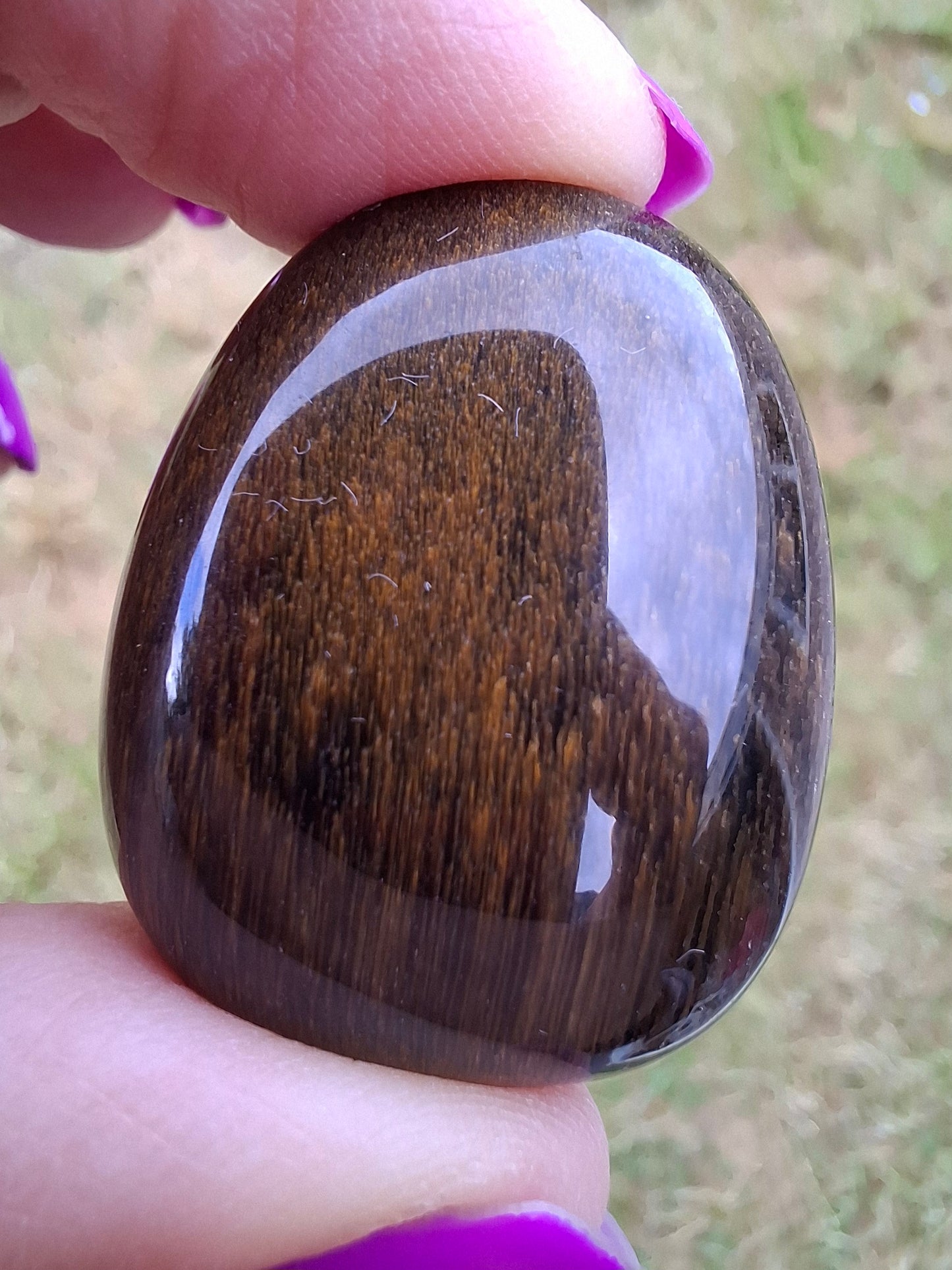 Blue Tigers Eye, Tumble Stone, Crystal (Ref: T19)