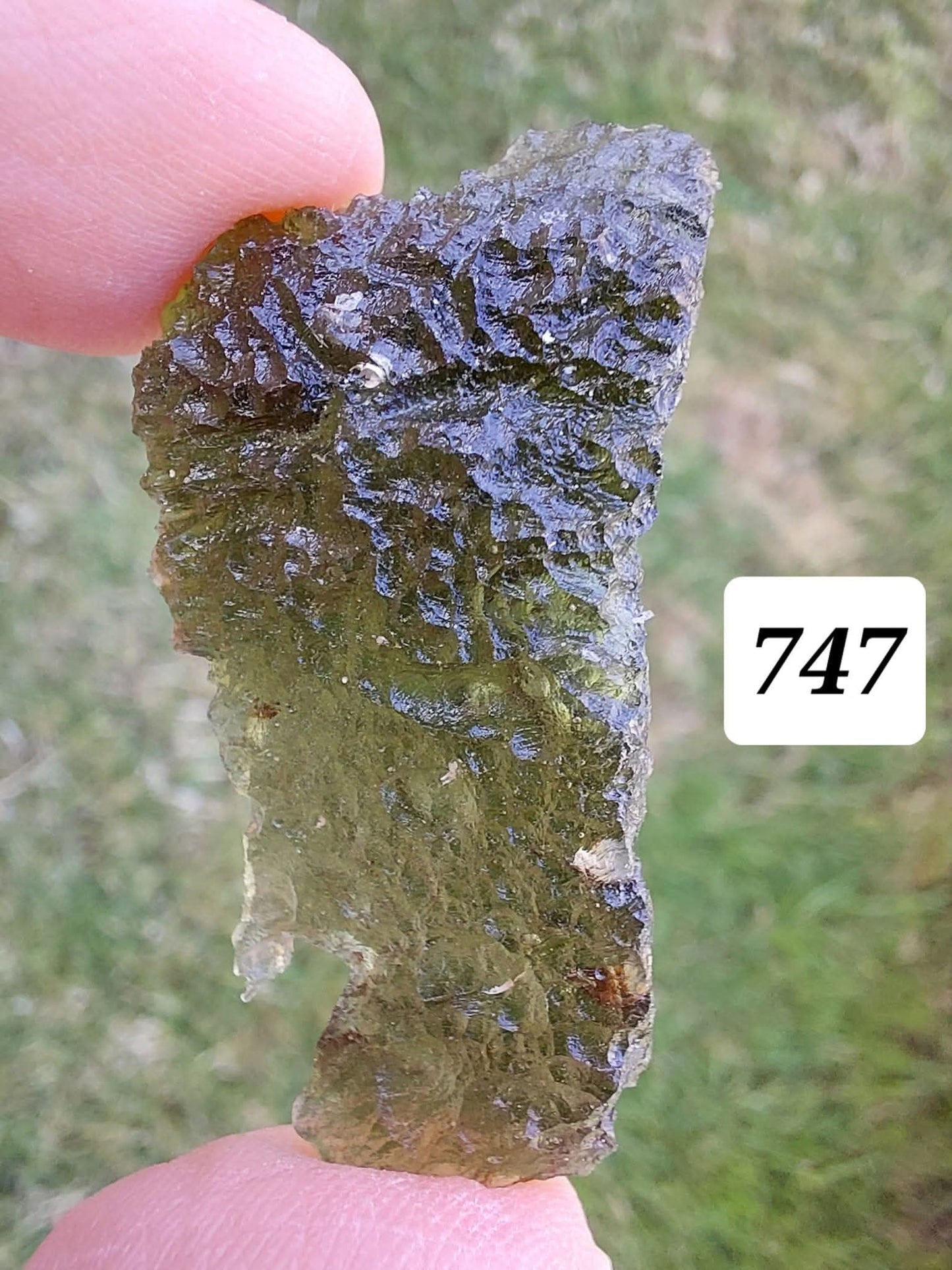 Moldavite Piece, MALY CHLUM, 5.57g, Tektite (Ref: 747)