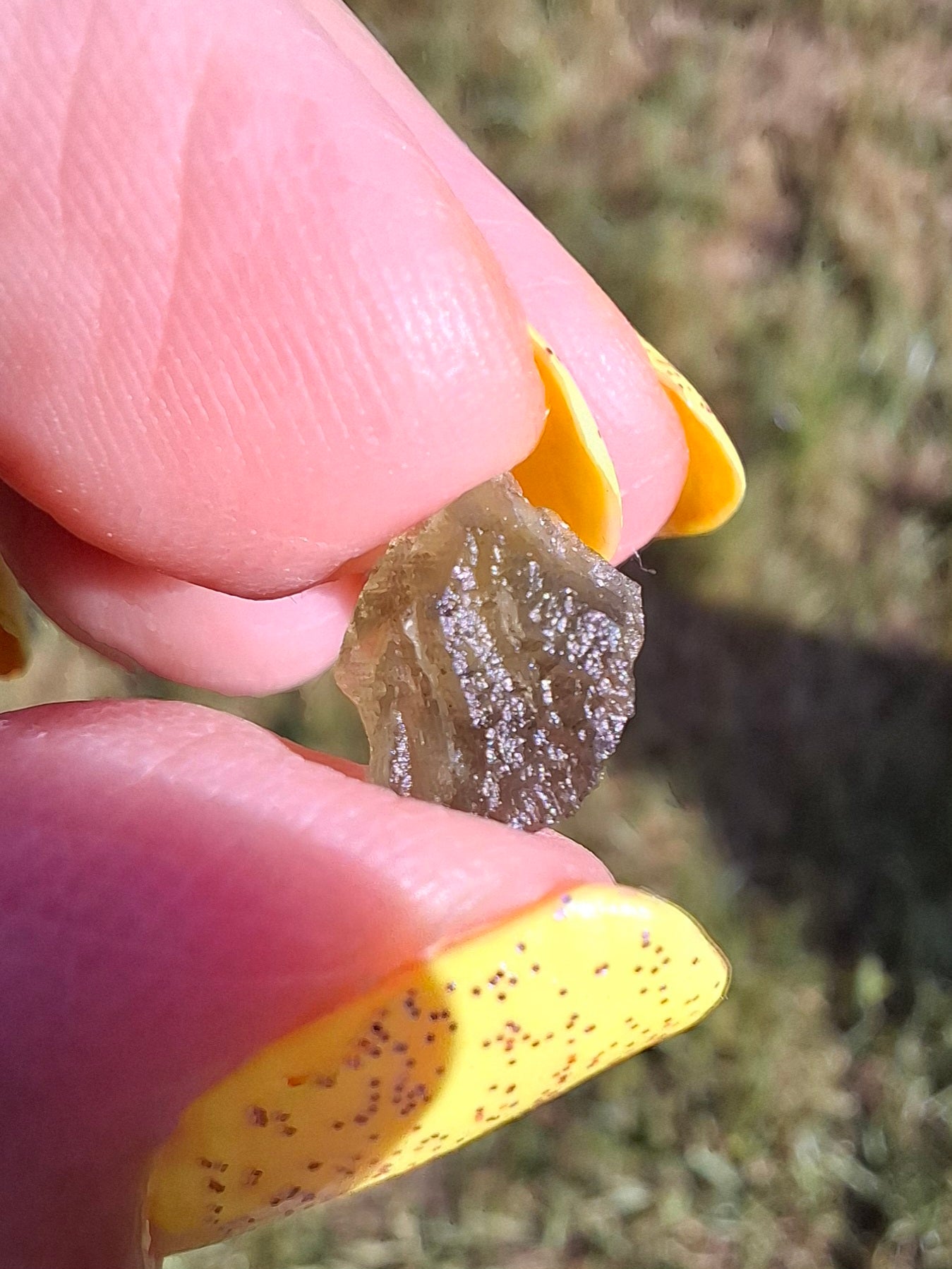Moldavite small Piece, 0.41g, Tektite (Ref: 1482)