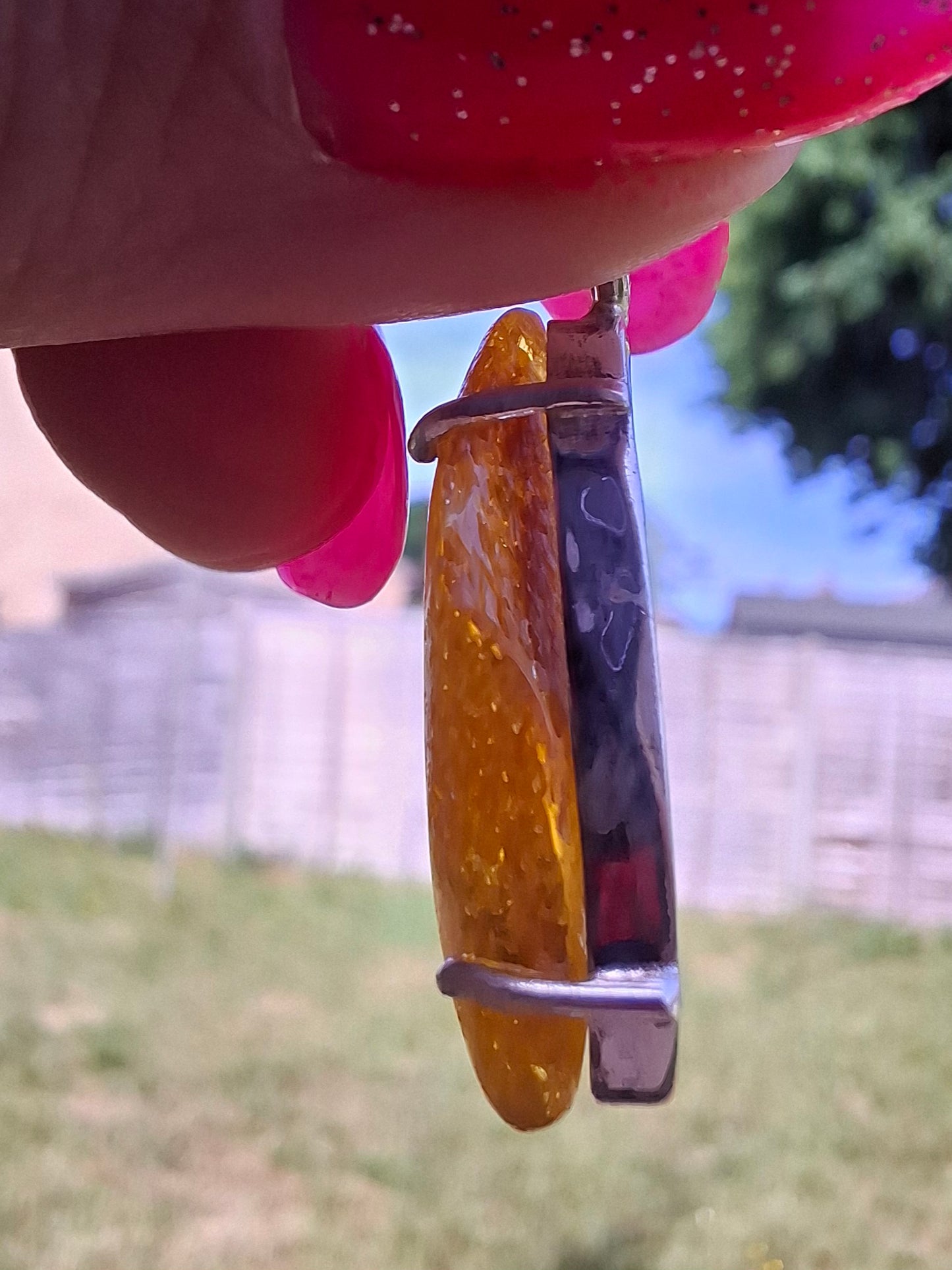 Baltic Amber Pendant, 925 Silver, Fossil (Ref: AP12)