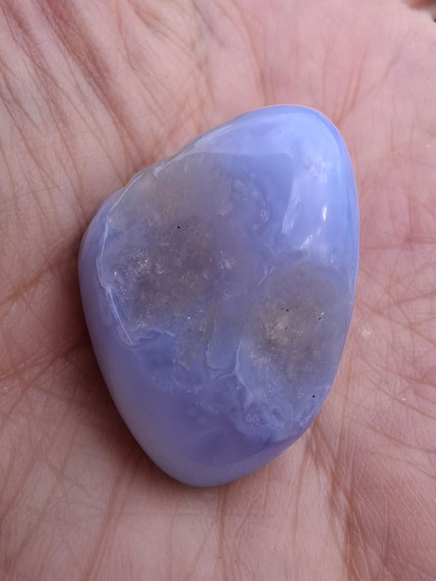 Blue Lace Agate, Tumble Stone, Crystal (Ref: T139)