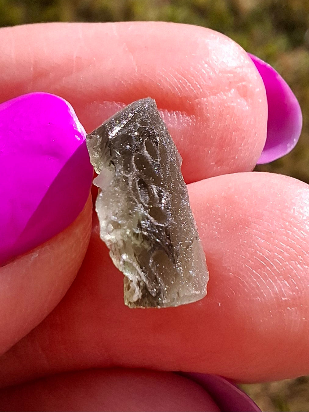 Moldavite Piece, 0.79g, Tektite (Ref: 1441)