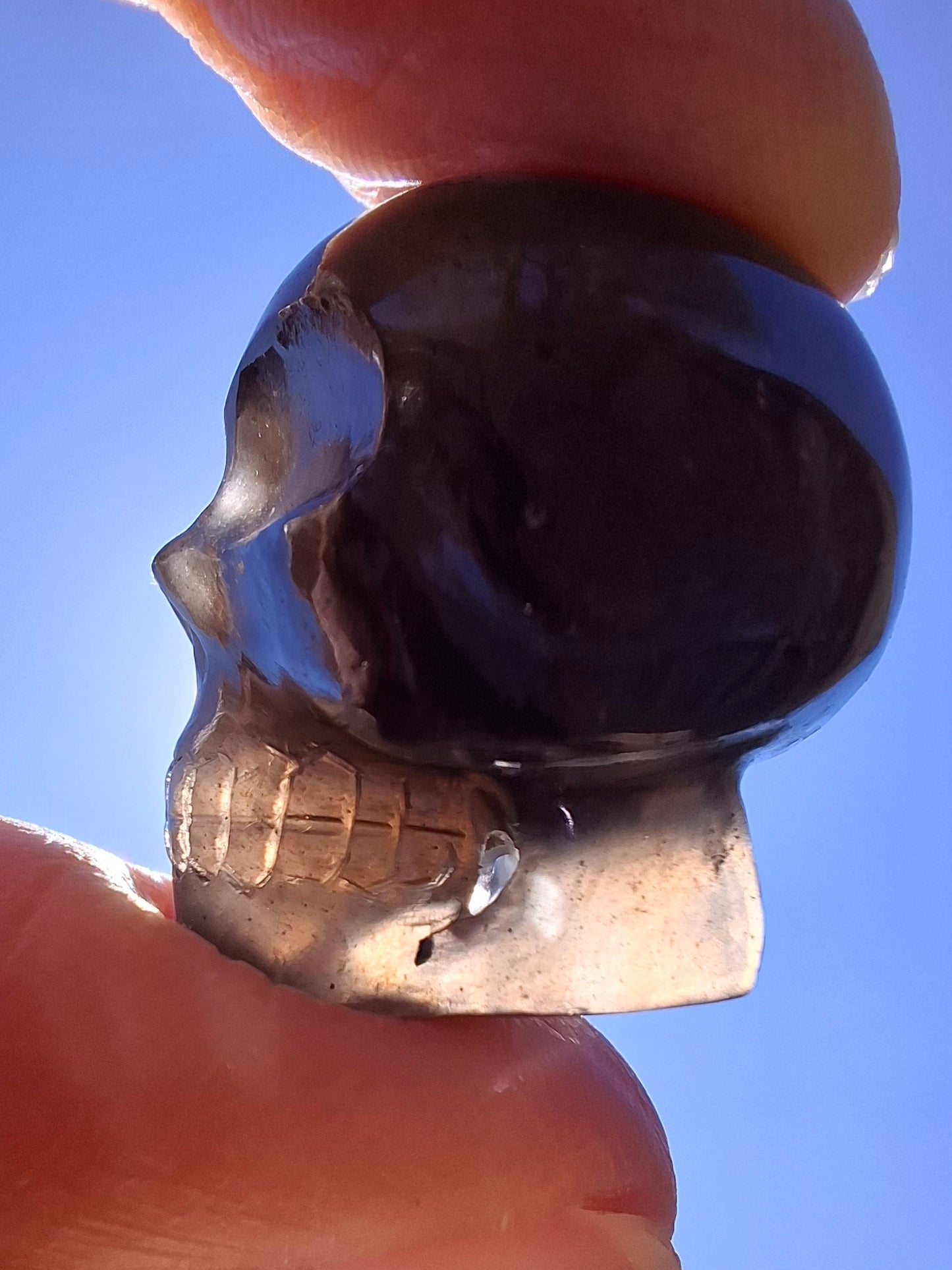 Agni Manitite SKULL Carving, 13.06g, Crystal (Ref: Ag S3)