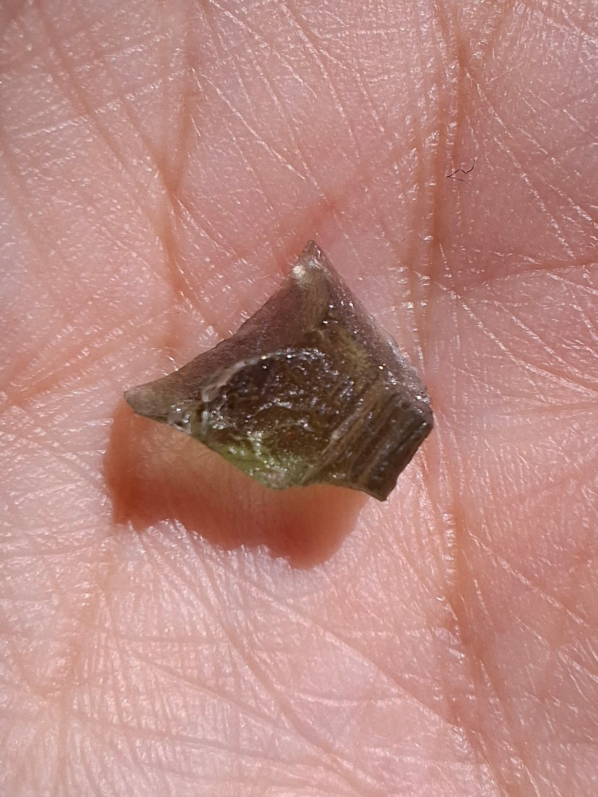 Moldavite small Piece, 0.37g, Tektite (Ref: 1478)