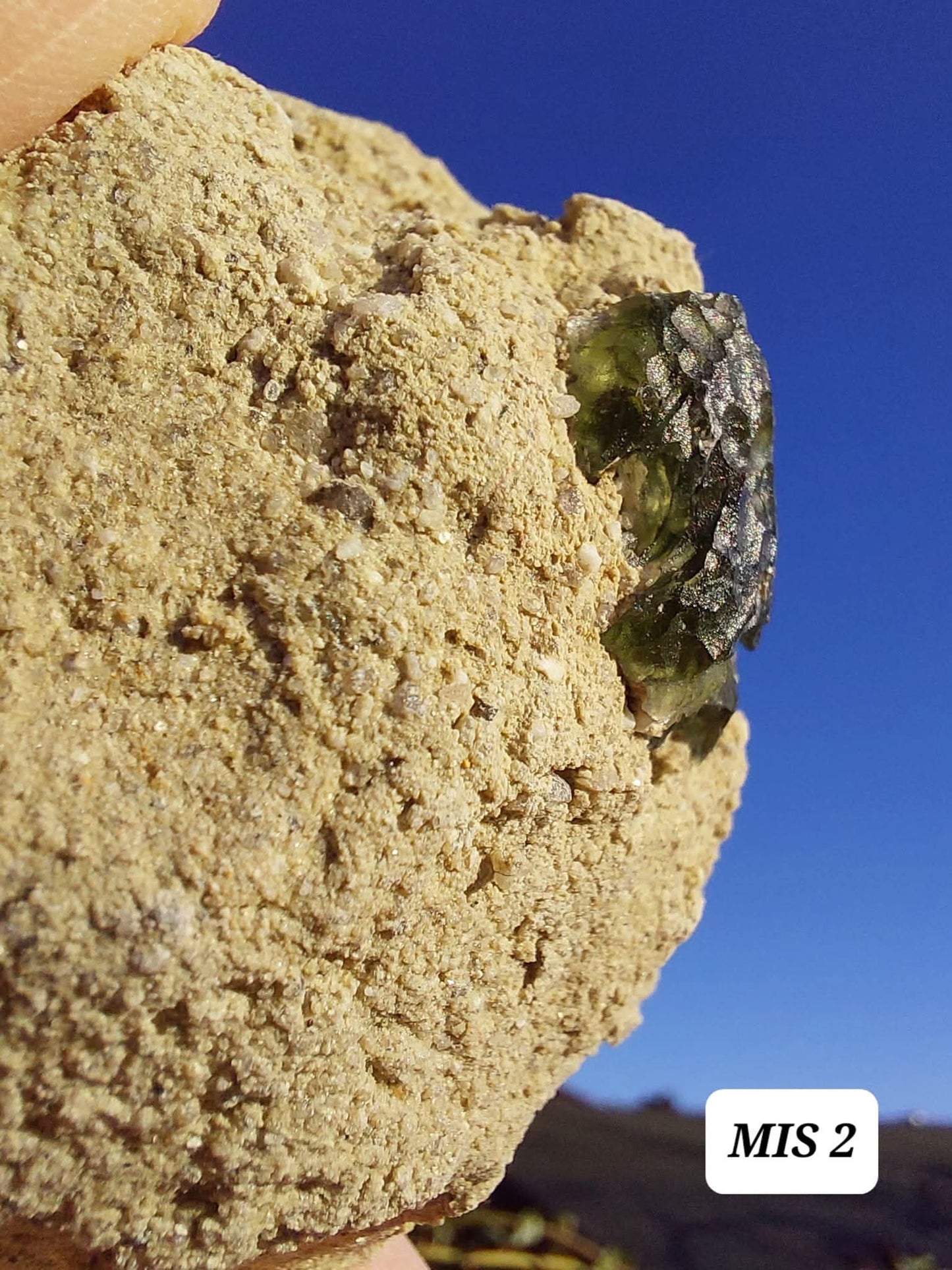Moldavite In-Situ (in matrix), Besednice, Est 3.5-4g, Tektite (Ref: MIS2)
