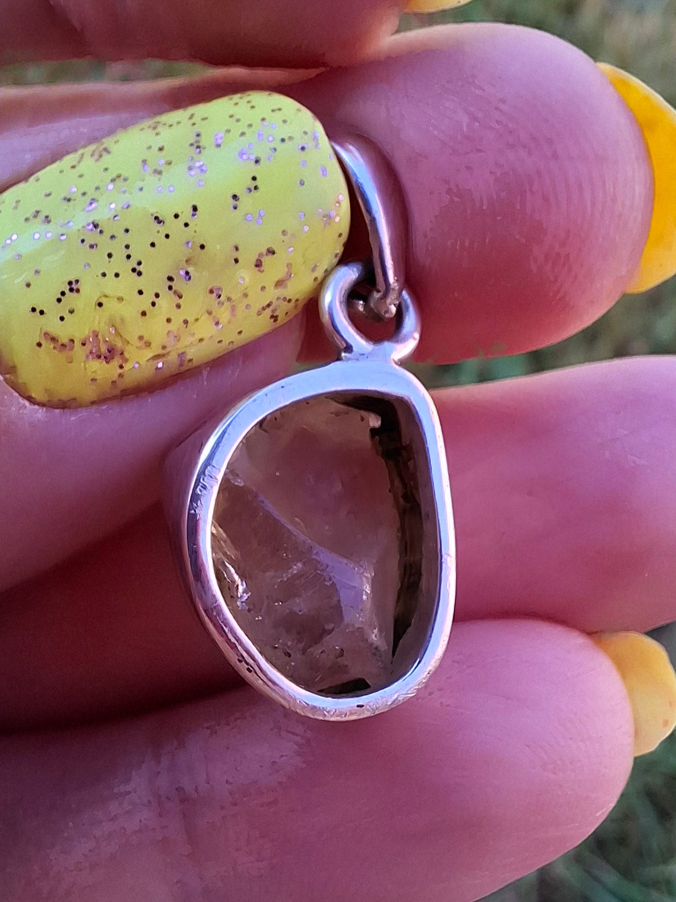 Libyan Desert Glass Pendant, 925 Silver, Tektite (Ref: LP107)