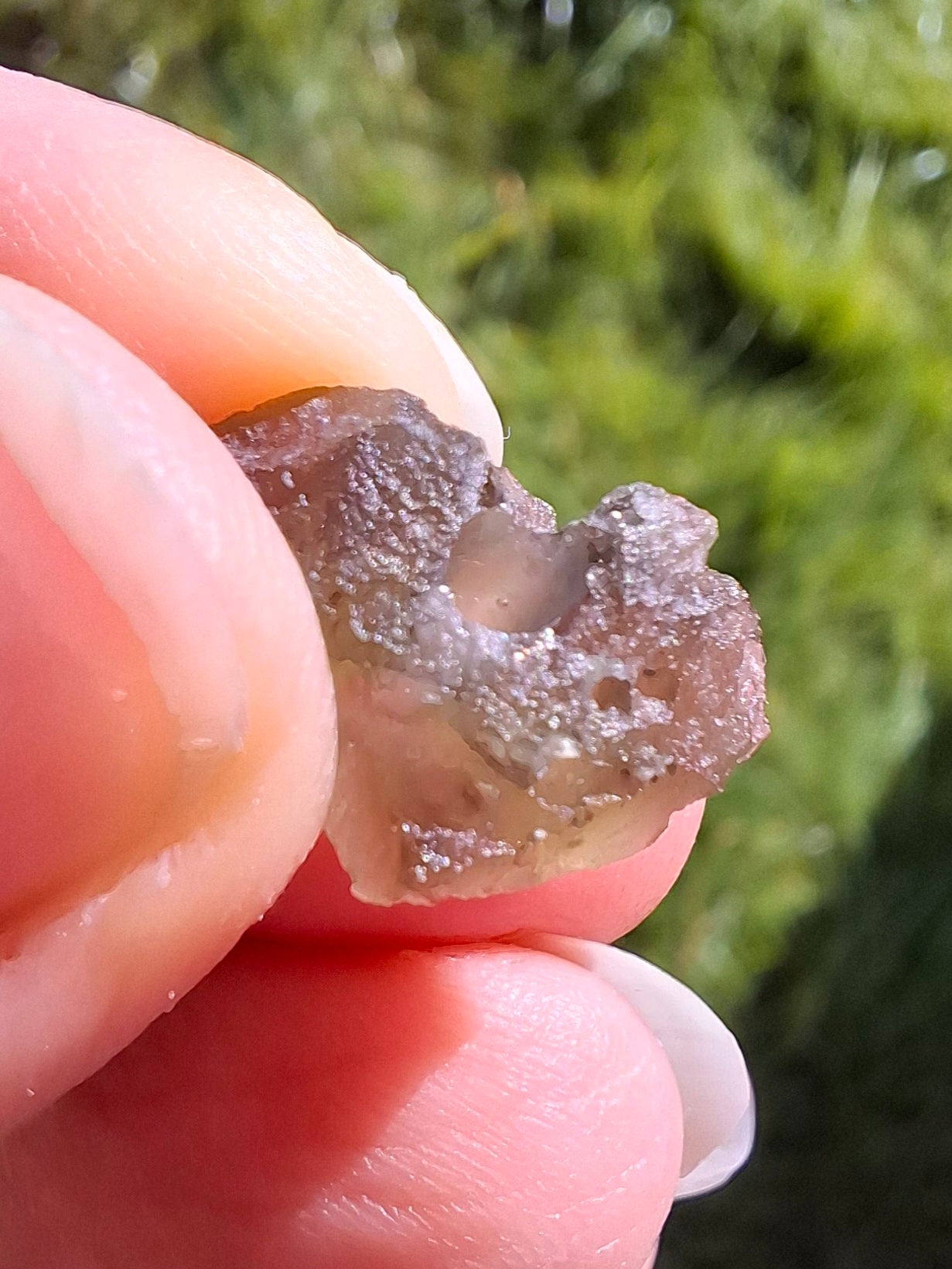 DRILLED, Moldavite Piece, 0.96g, Tektite (Ref: D27)
