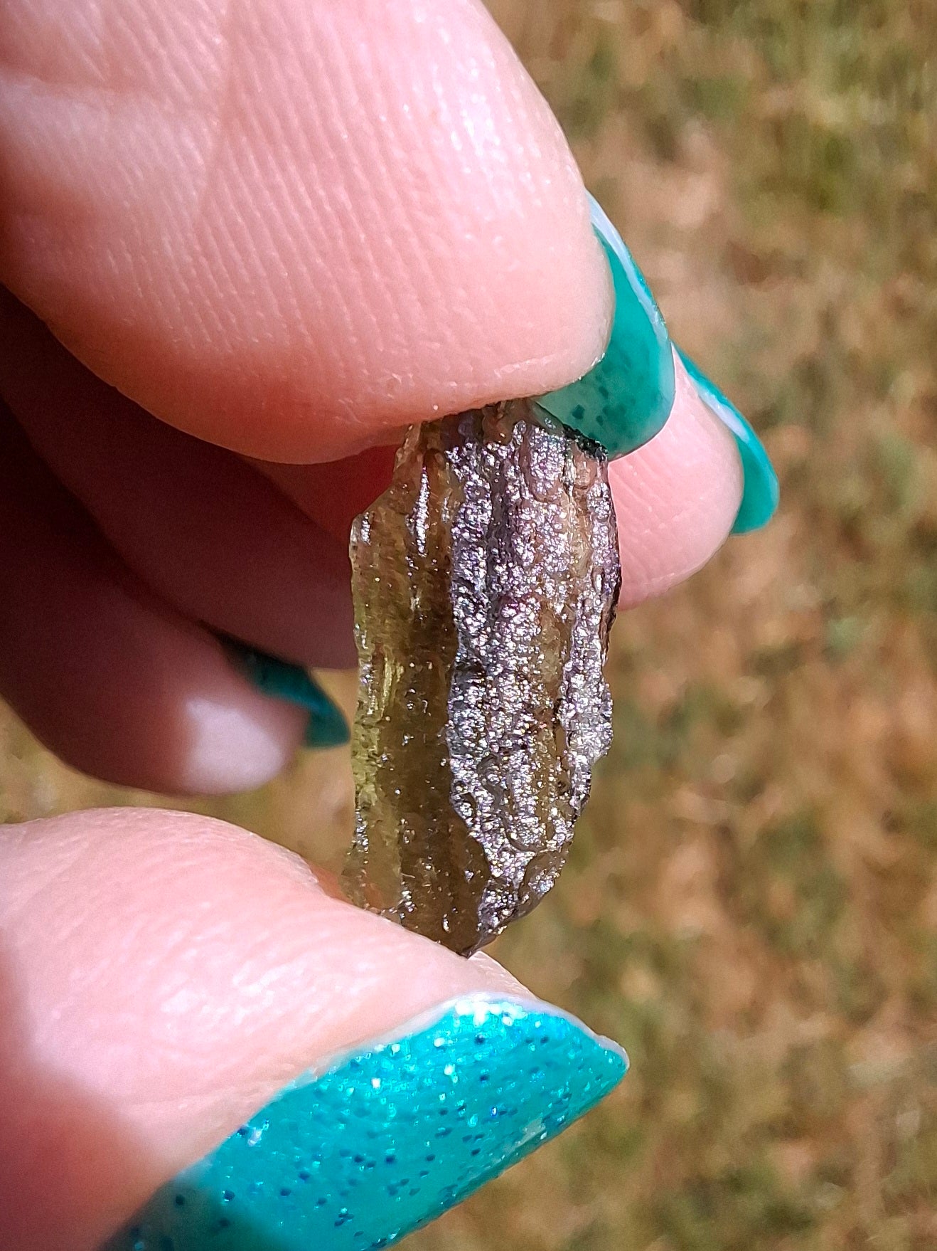 Moldavite Piece, 0.44g, Tektite (Ref: 1420)