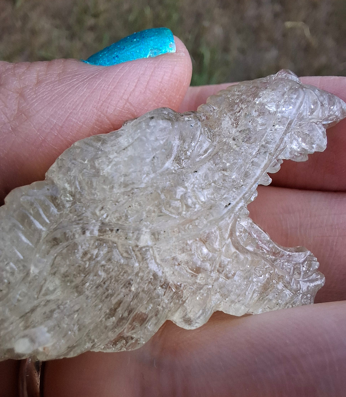 Libyan Desert Glass DRAGON HEAD carving, 22.42g, Tektite (Ref: Dragon 2)