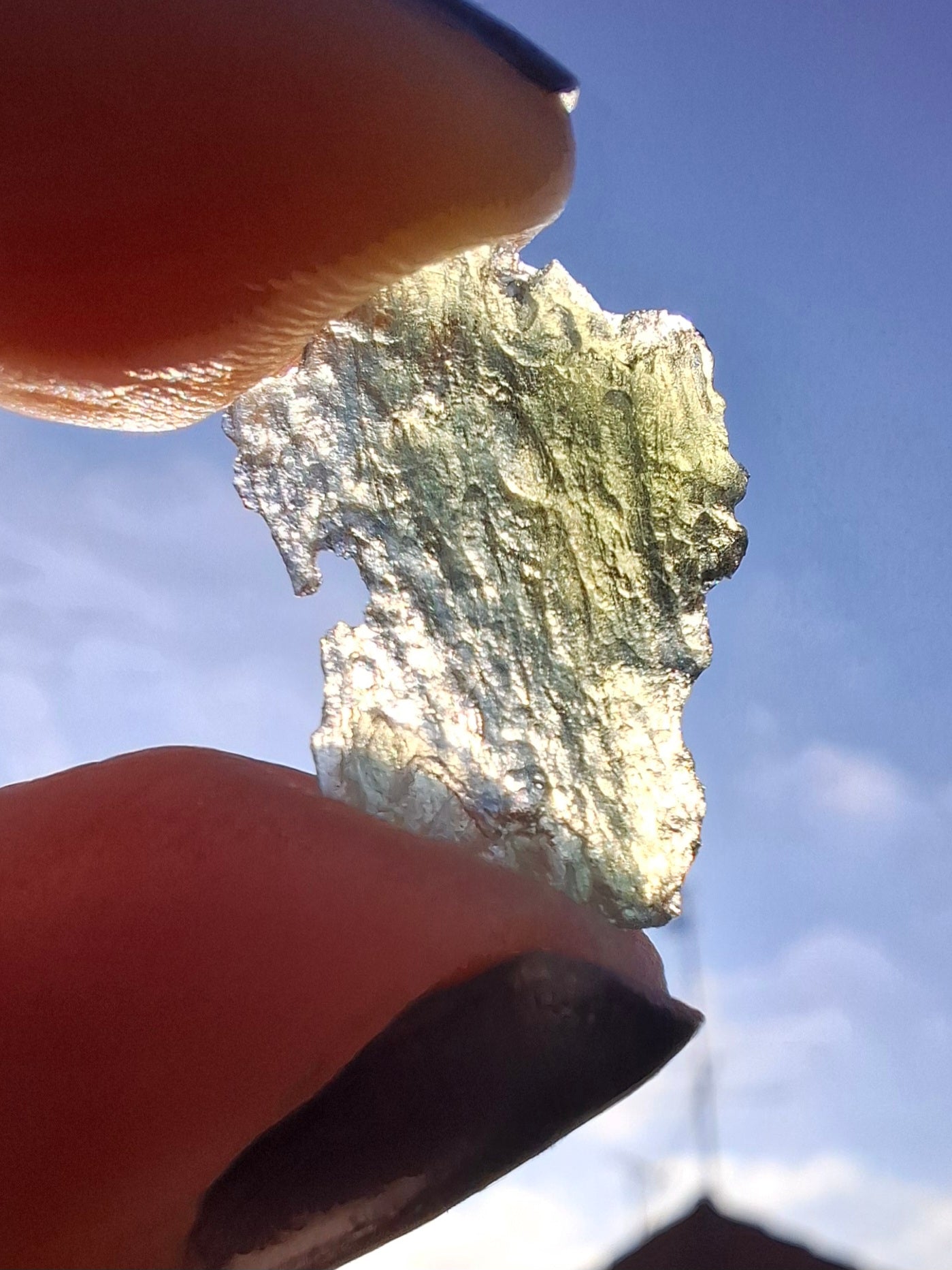 Moldavite Piece, 0.80g, Tektite (Ref: 1397)