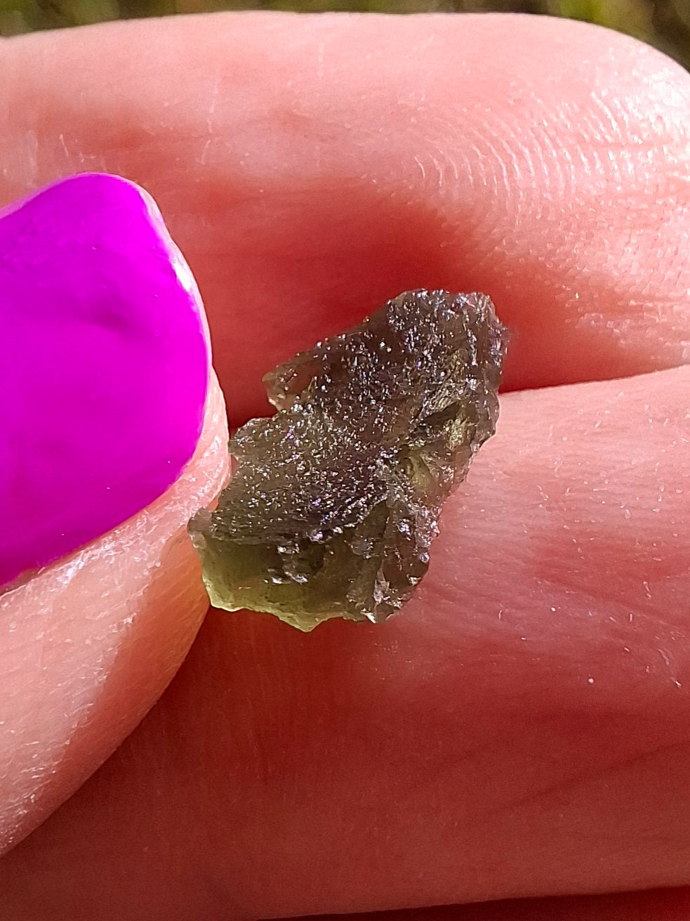 Moldavite small Piece, 0.39g, Tektite (Ref: 1431)