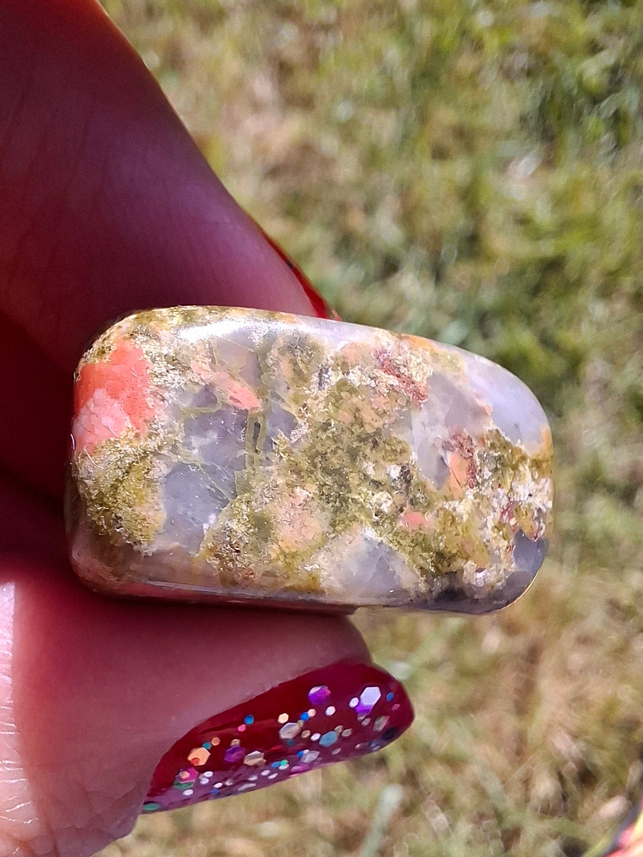 Unakite, Tumble Stone, Crystal (Ref: T185)