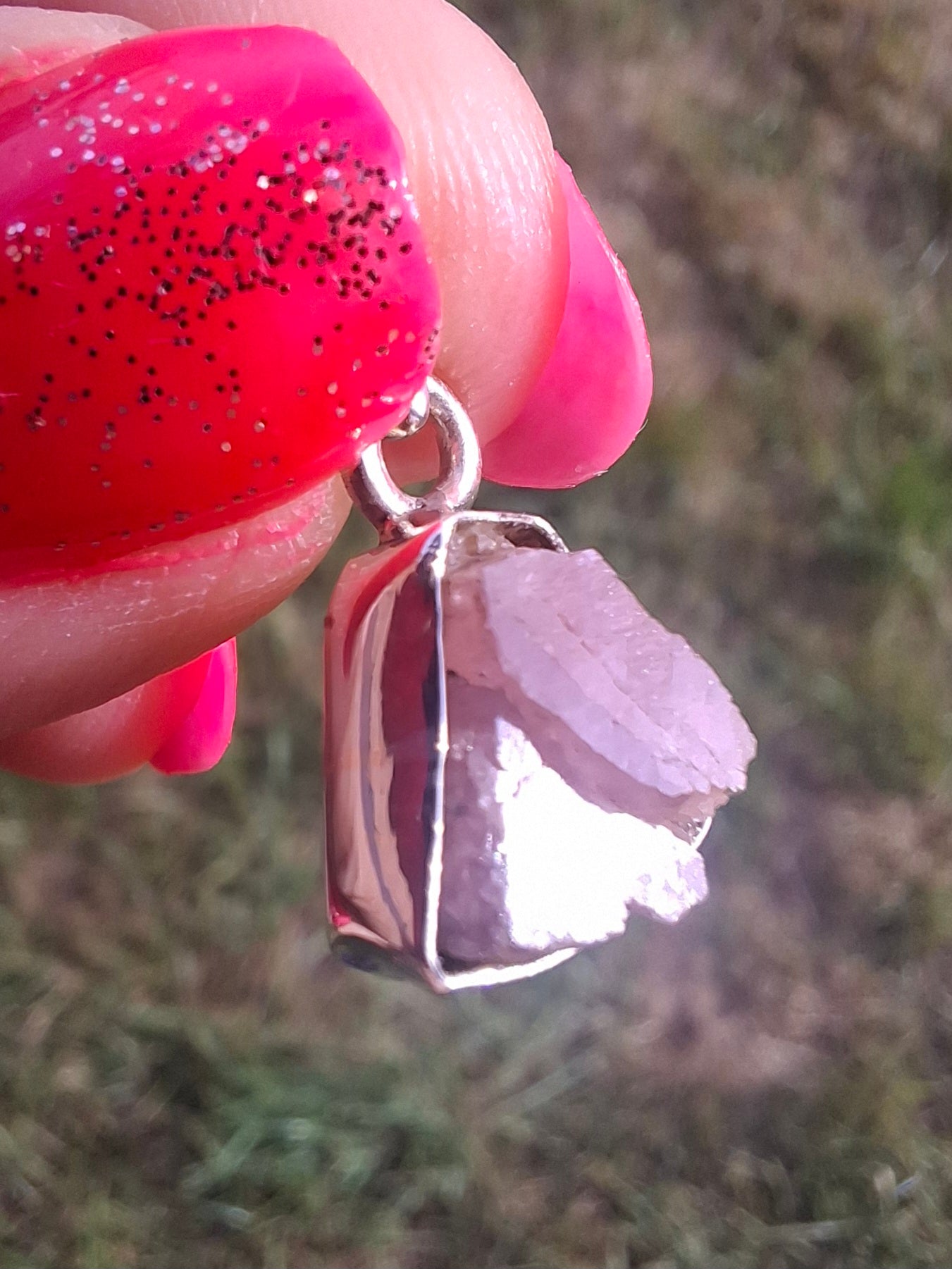 Pink Tourmaline Pendant, 925 Silver, Crystal (Ref: PT74)
