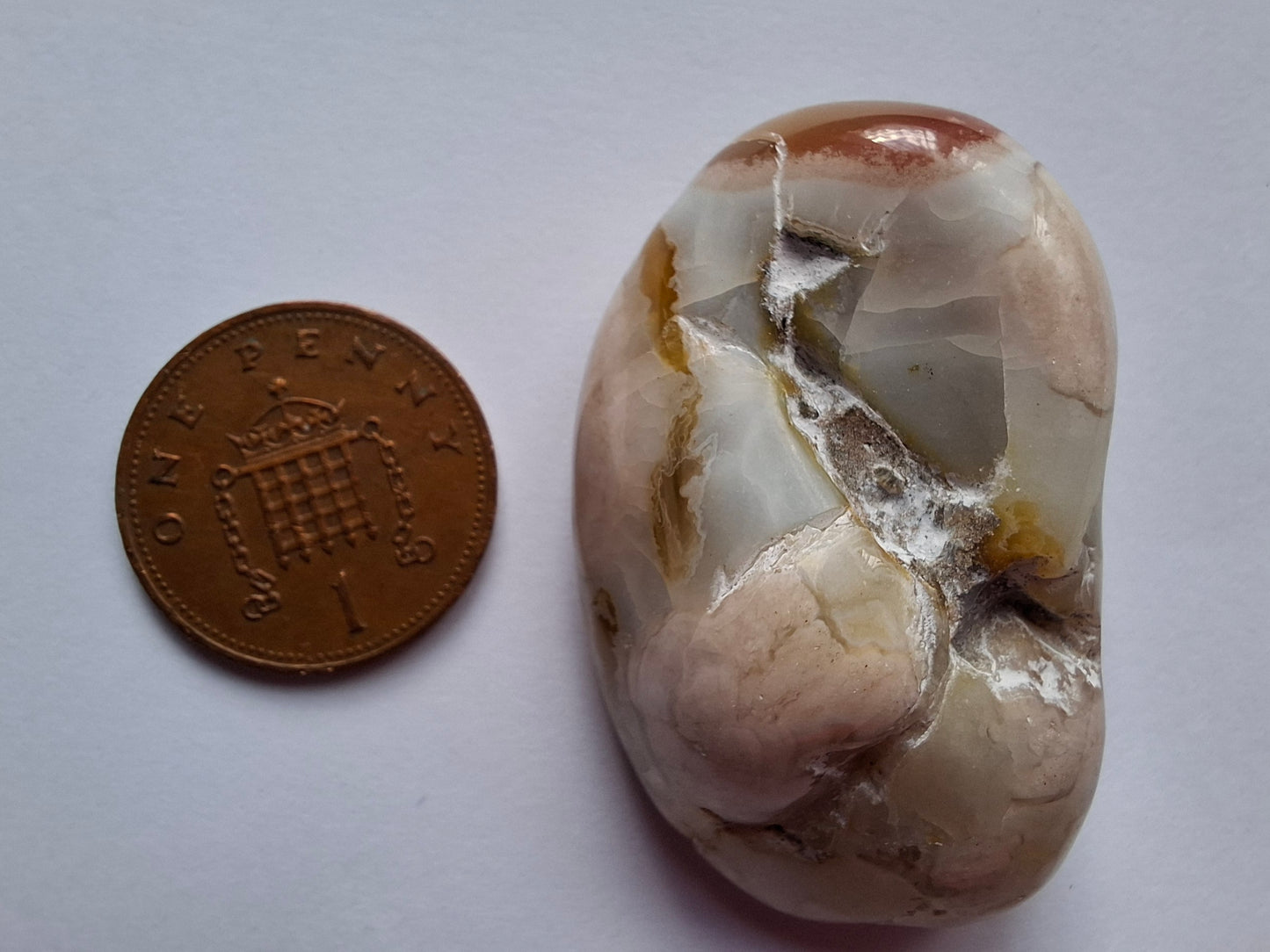 Flower Agate, Tumble Stone, Crystal (Ref: T69)