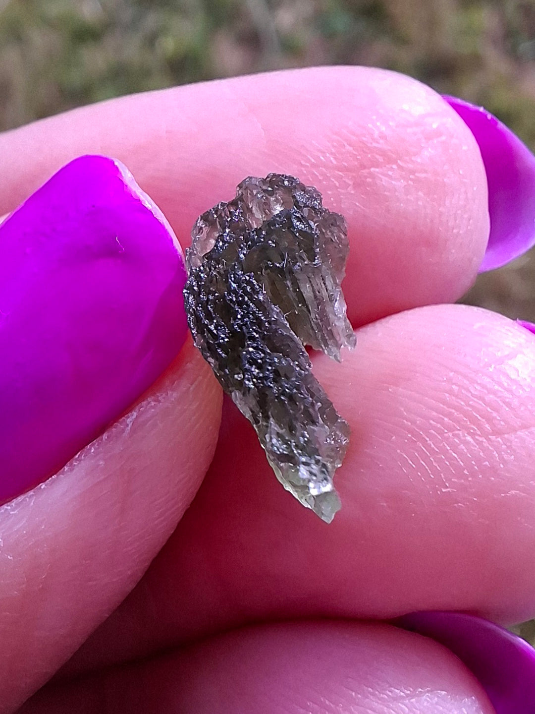 Moldavite Piece, 0.72g, Tektite (Ref: 1438)