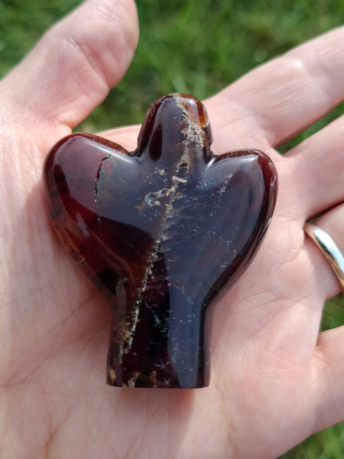 Red Amber Angel, 22.65, Carving, Fossil (Ref: AA3)