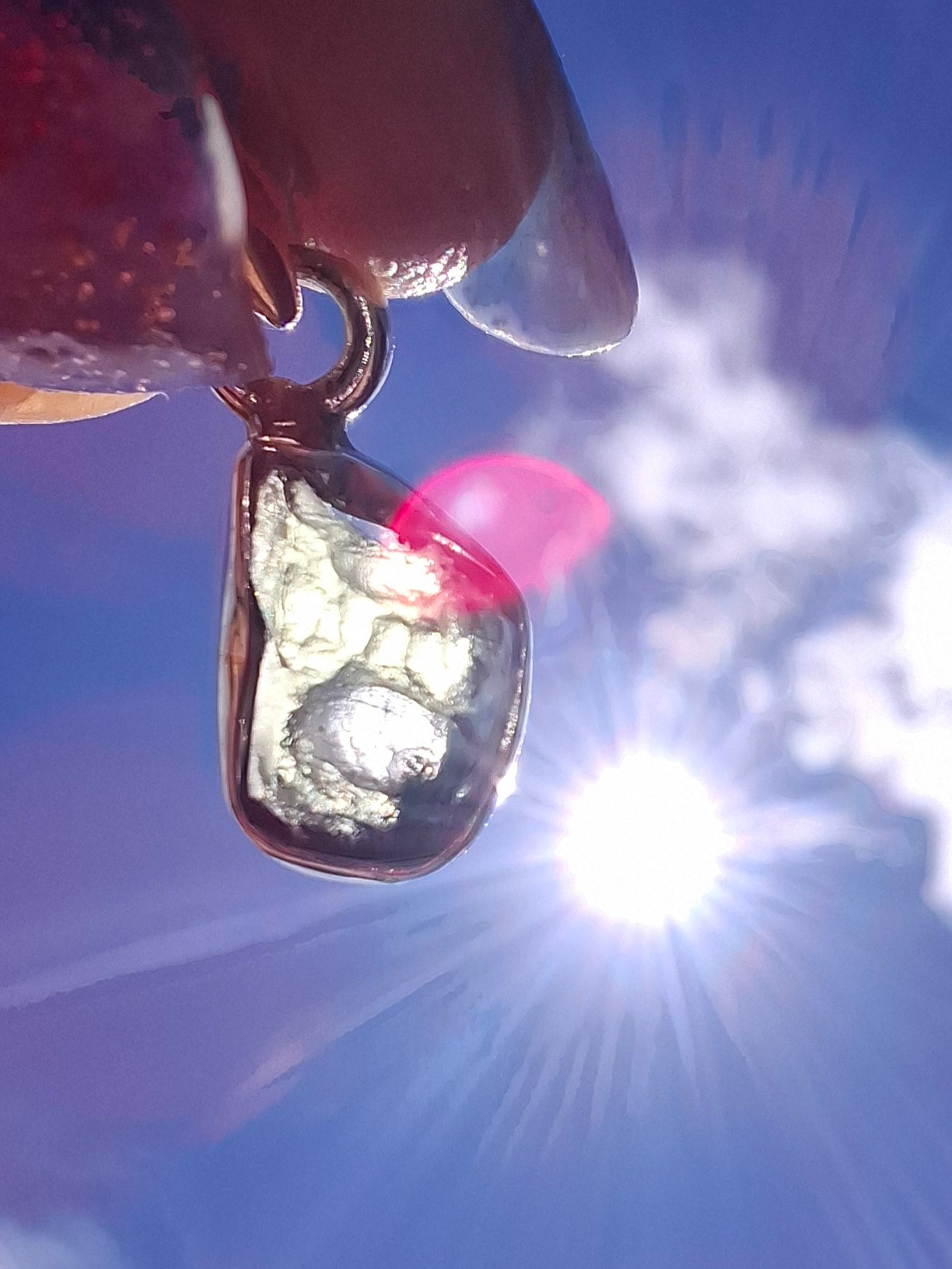 Moldavite Pendant, 925 Silver, Tektite (Ref: P72)