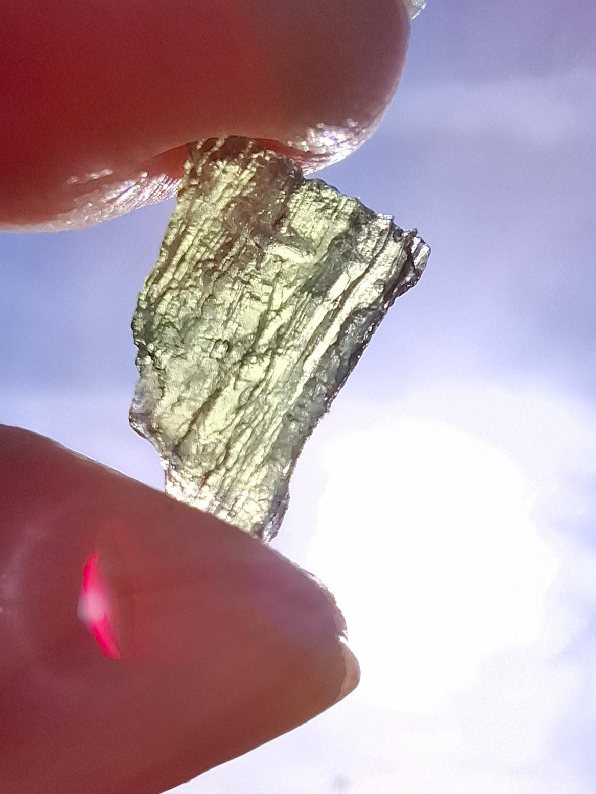 Moldavite Piece, 0.73g, Tektite (Ref: 1331)