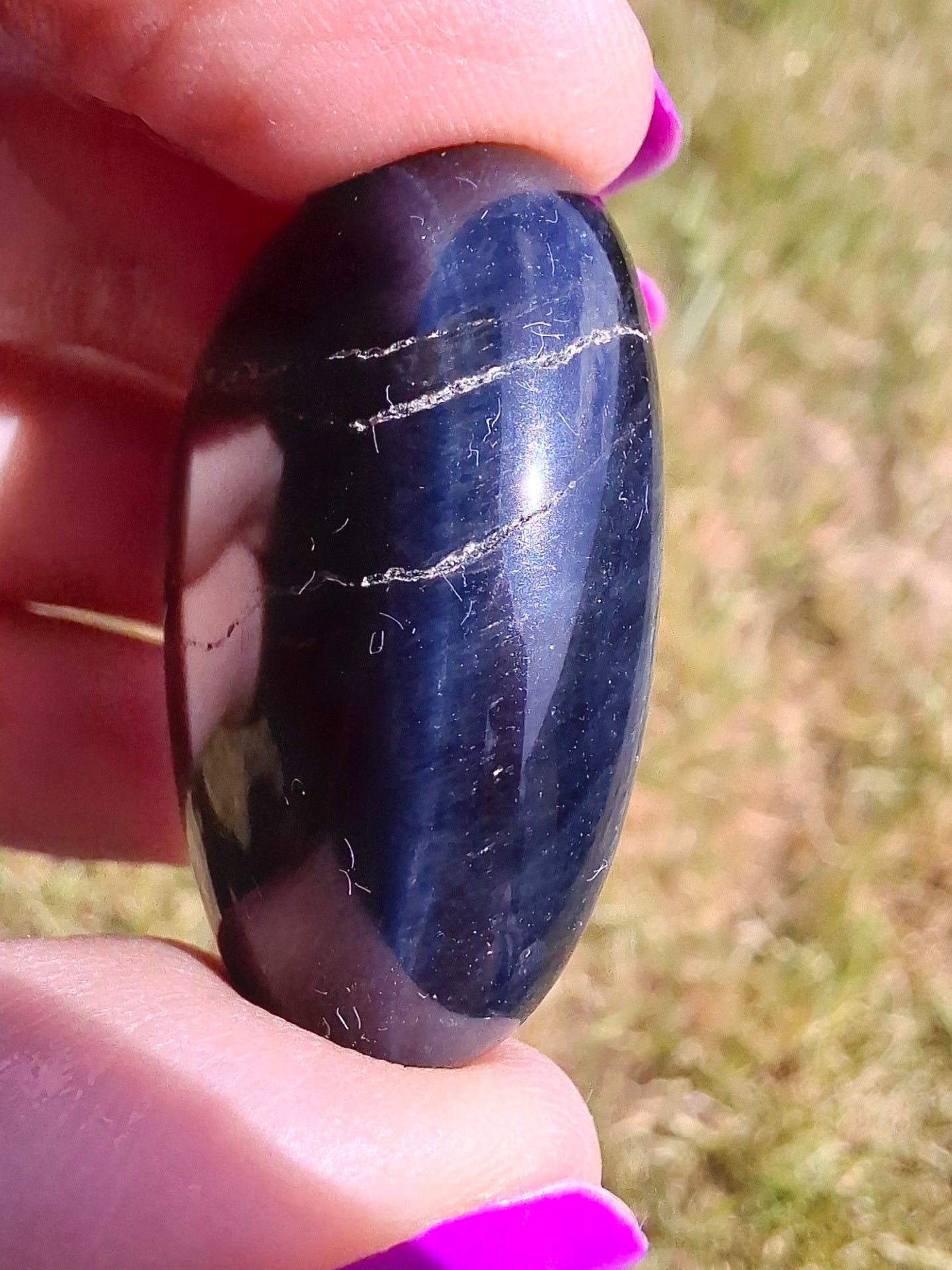 Blue Tigers Eye, Tumble Stone, Crystal (Ref: T20)