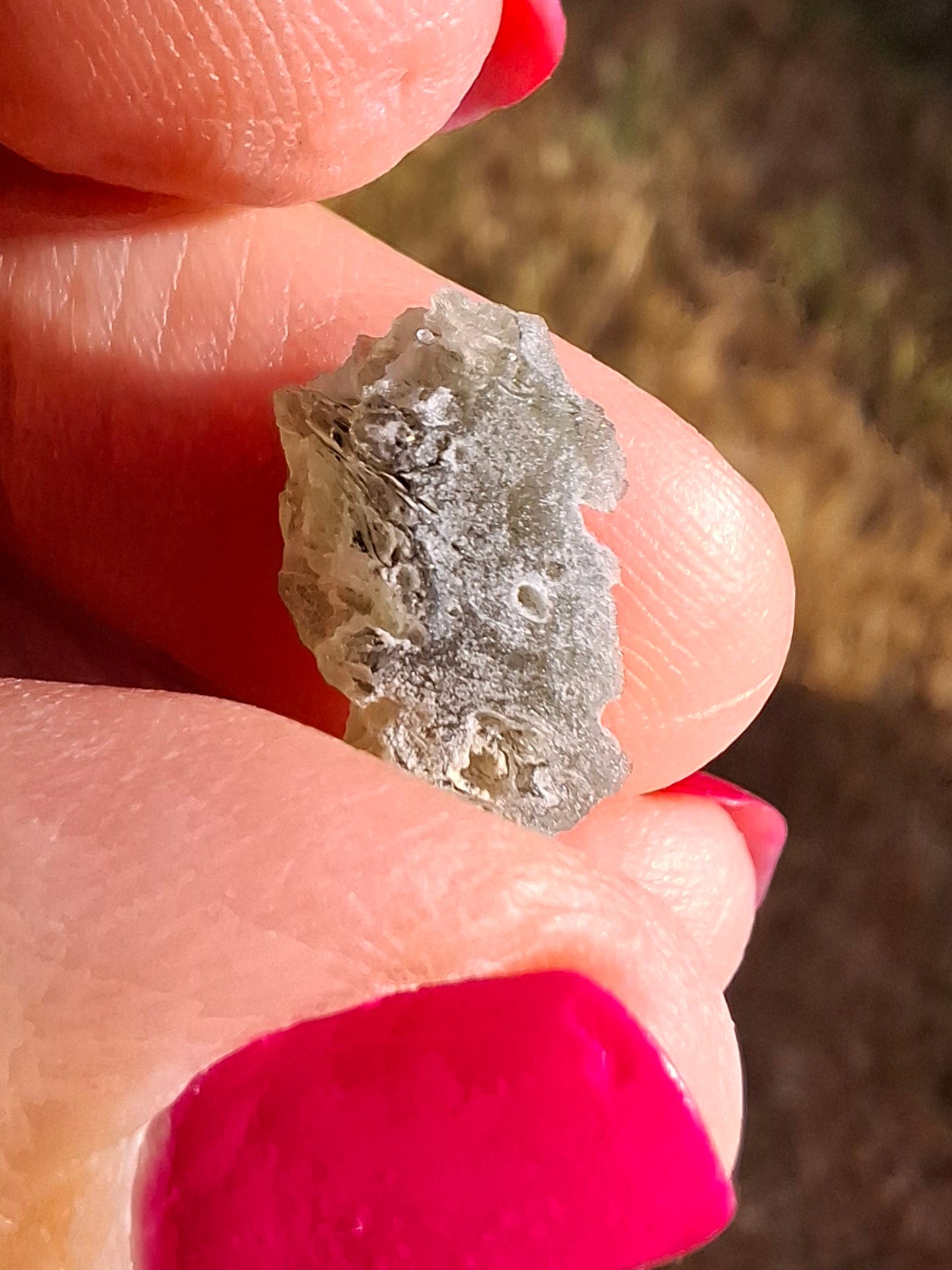 Moldavite Piece, SNOWFLAKE, FROSTED, BRUSNA, Tektite (Ref: 1493)